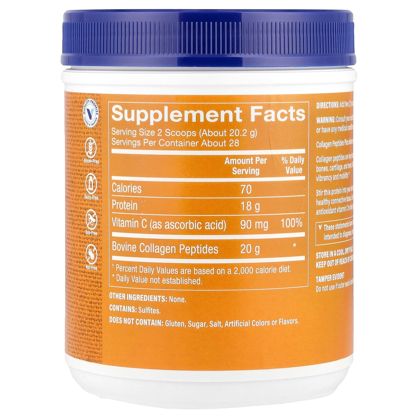 The Vitamin Shoppe, Collagen Peptides Plus, Unflavored, 20 oz (564.2 g) - Image 2