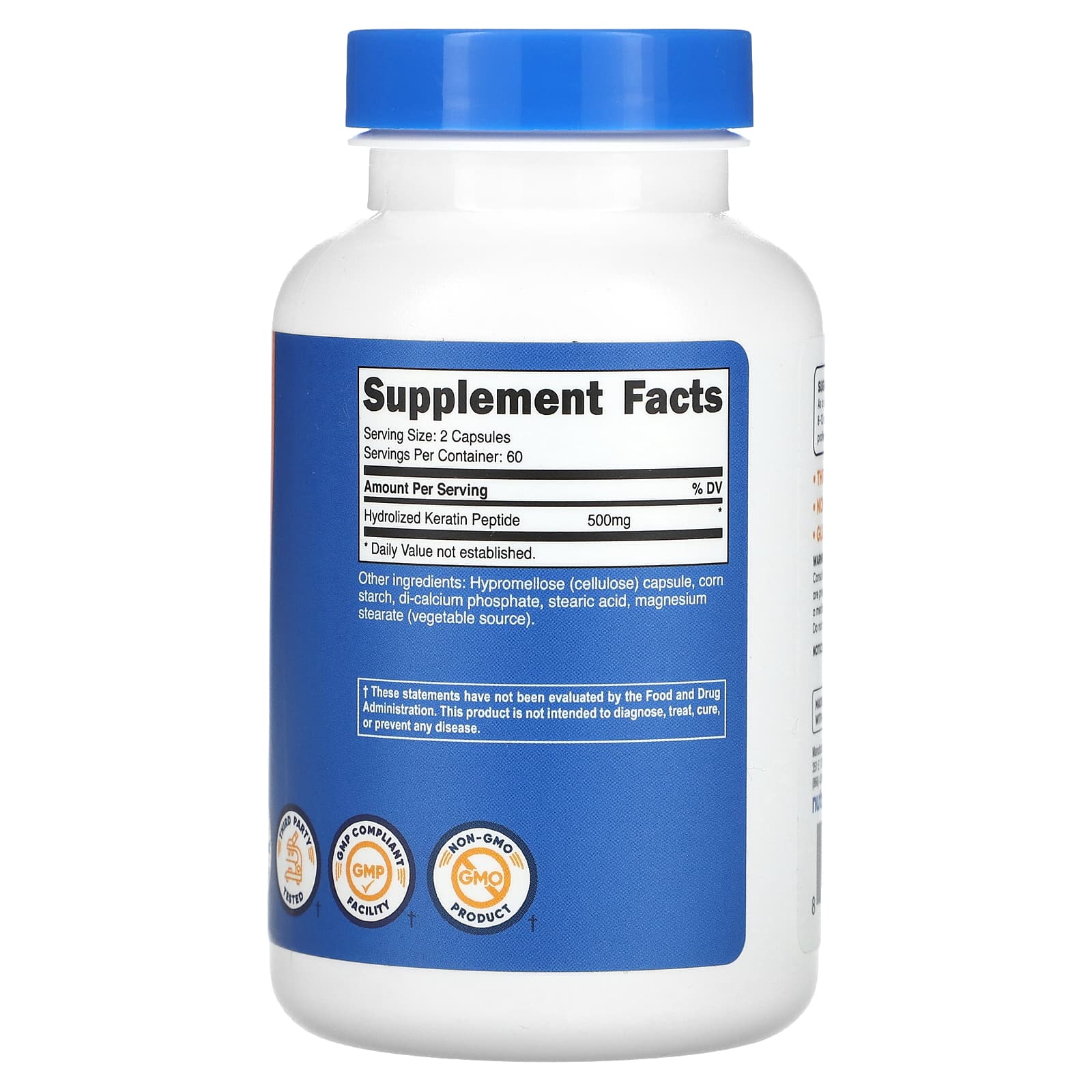 Nutricost, Keratin, 120 Capsules (250 mg per Capsule) - Image 2
