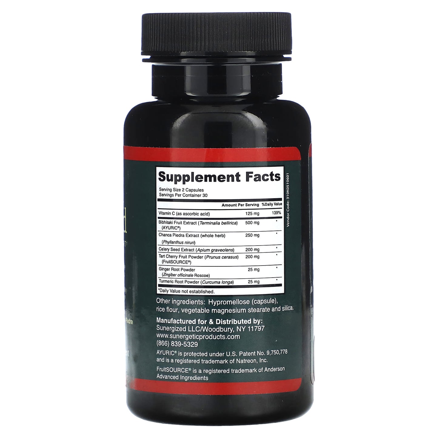 Sunergetic, Uric Acid Support, 60 Capsules - Image 2