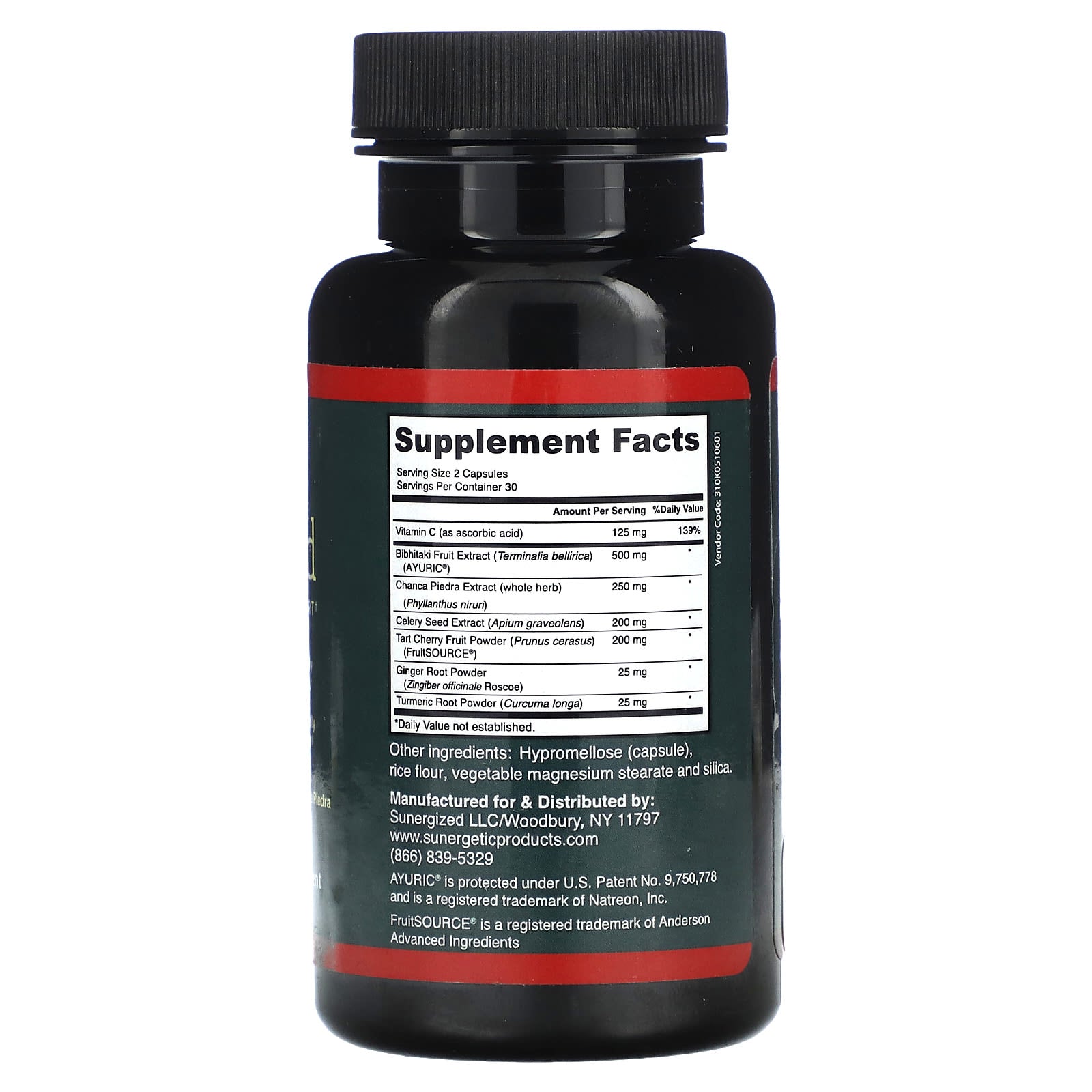 Sunergetic, Uric Acid Support, 60 Capsules - Image 2