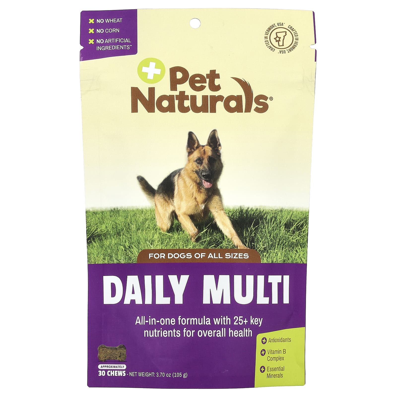 Pet Naturals, Daily Multi, For Dogs, All Sizes, 30 Chews, 3.7 oz (105 g) - Image 1