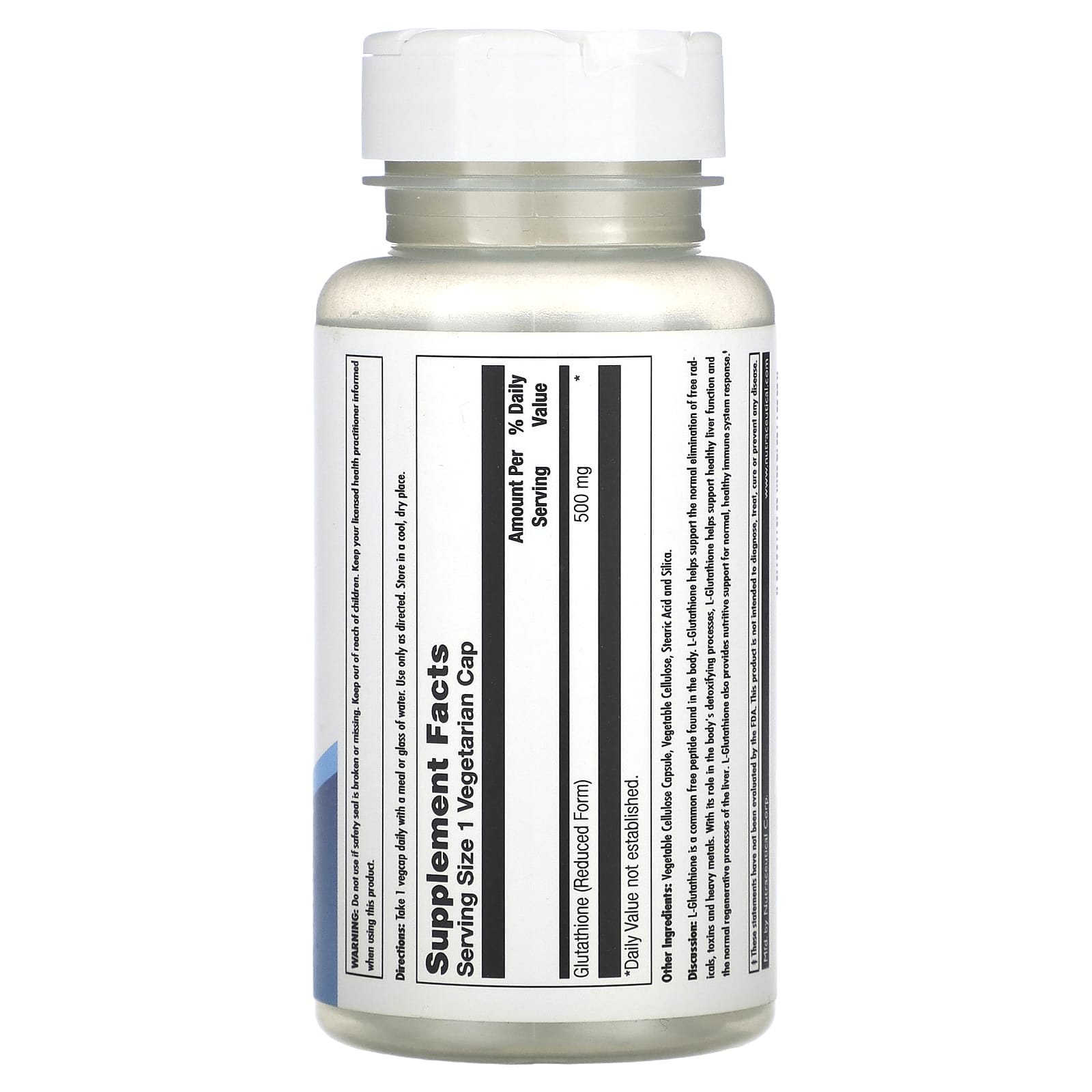 KAL L-Glutathione 500mg Supplement, 30 VegCaps, Daily Detox Support - Image 2