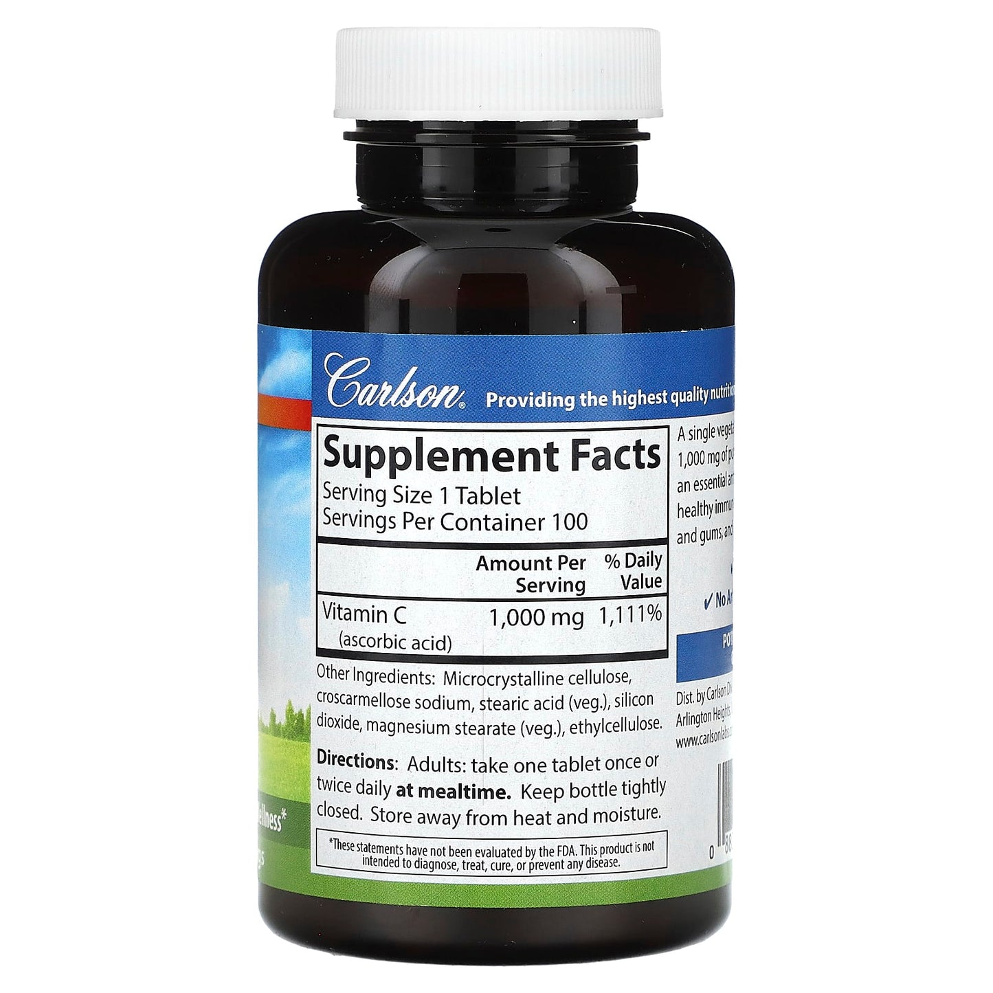 Boost Immune System with Carlson Vitamin C 1000mg Tablets - Image 2