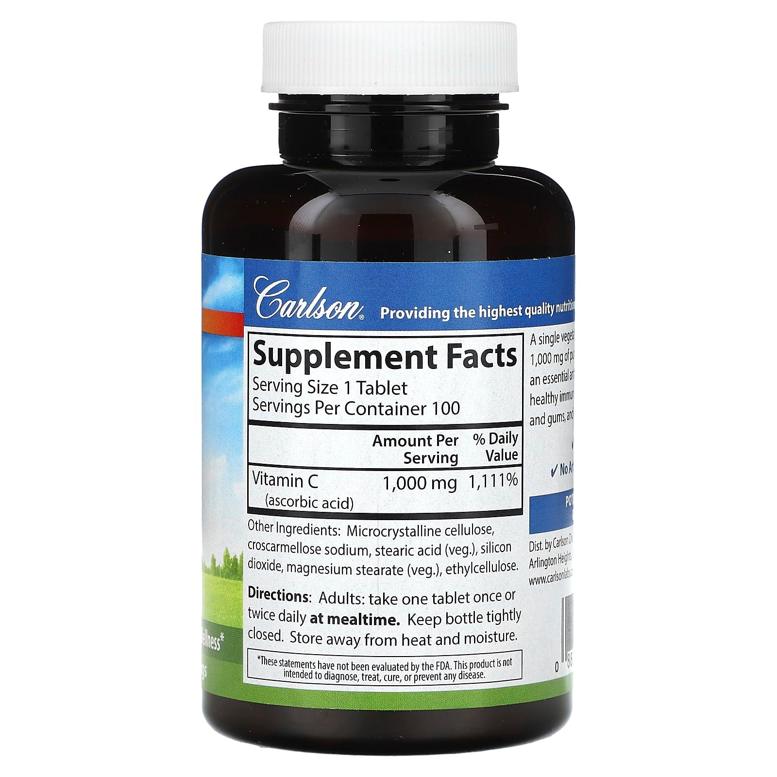 Boost Immune System with Carlson Vitamin C 1000mg Tablets - Image 2