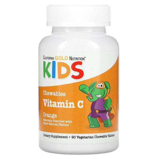 Kids Vitamin C Chewables with Bioflavonoids for Immune Support - Orange Flavor - Image 1