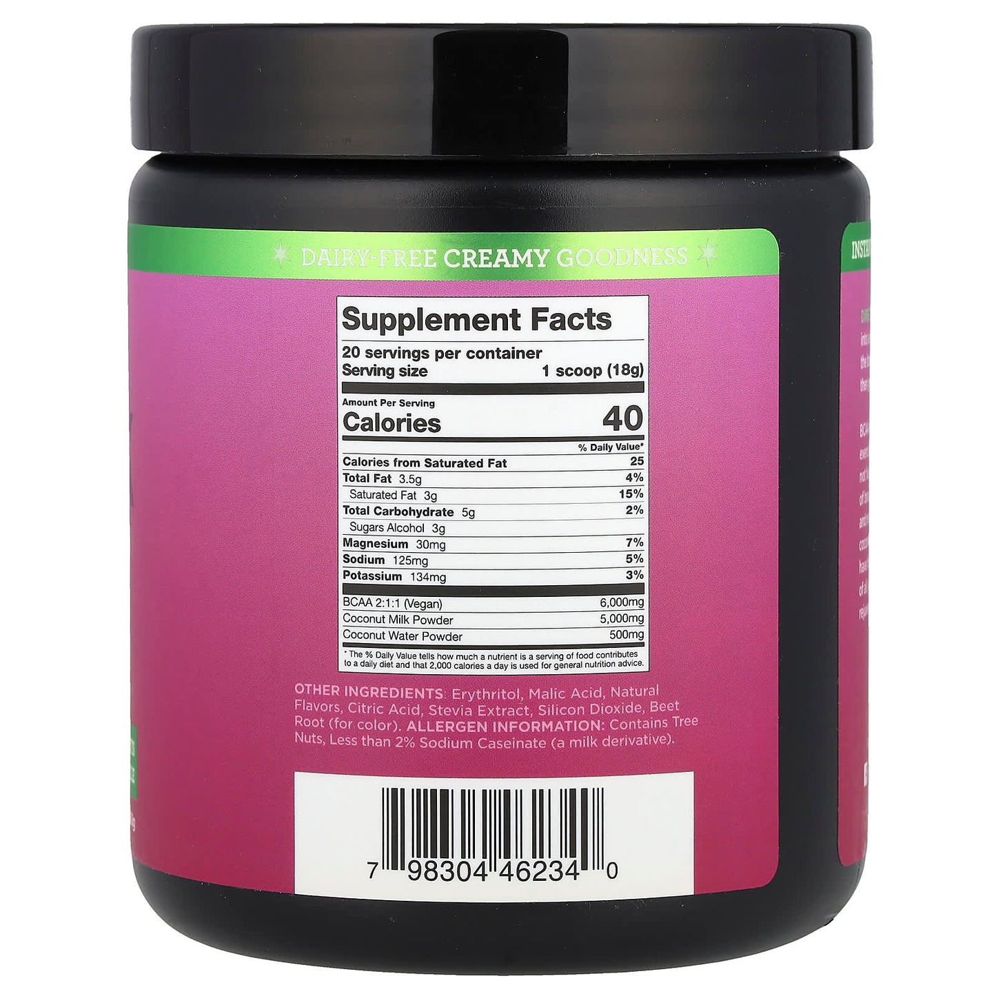 Perk Energy, Do Work, All Natural BCAAs+, Raspberry Vanilla Creme, 360 g - Image 2