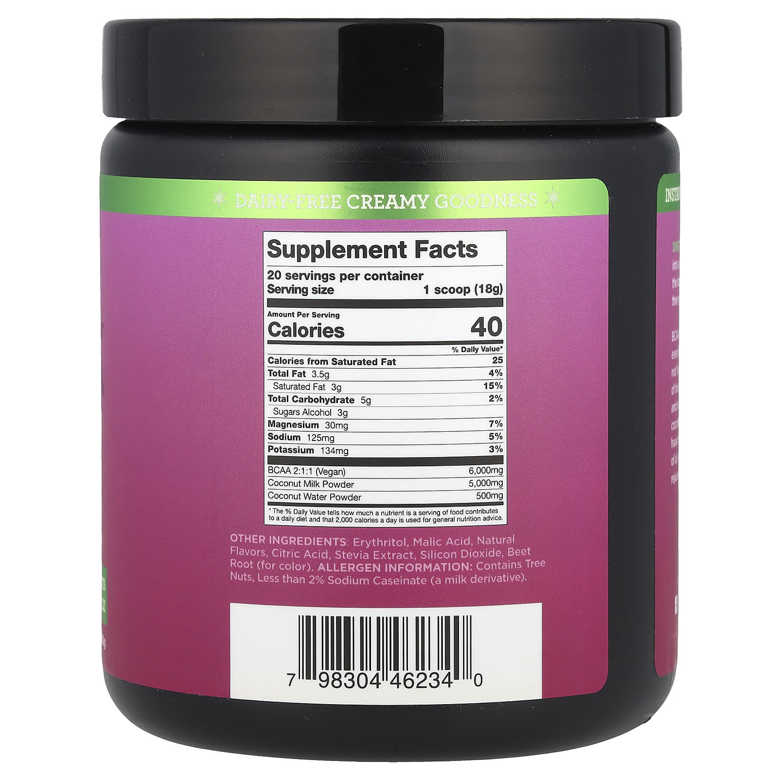 Perk Energy, Do Work, All Natural BCAAs+, Raspberry Vanilla Creme, 360 g - Image 2