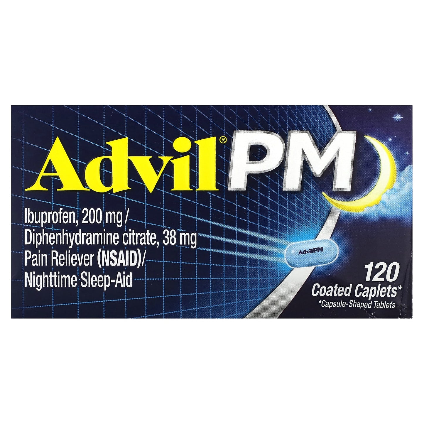 Advil PM - 200mg Ibuprofen & Diphenhydramine for Sleep and Pain Relief - Image 1