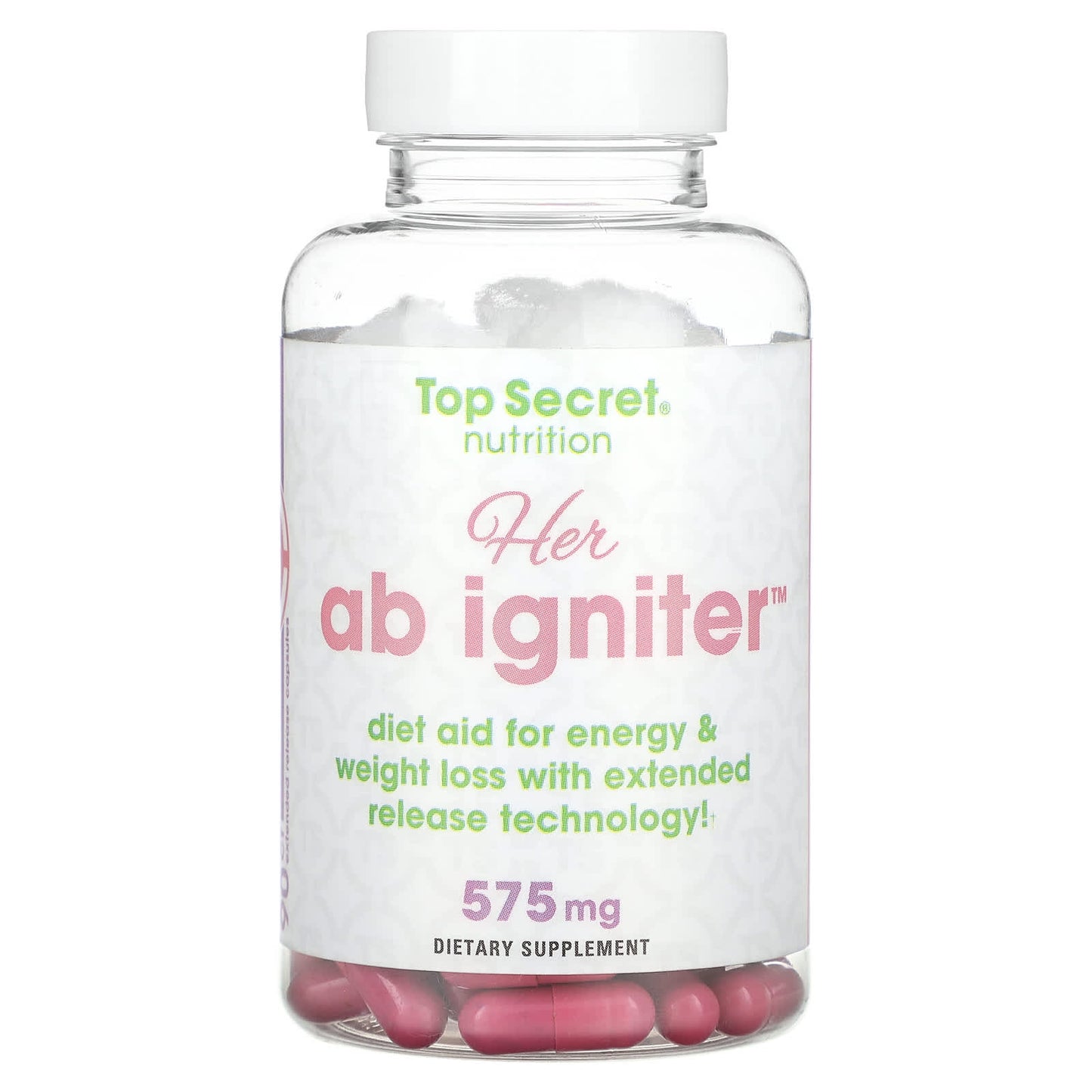 Top Secret Nutrition, Her, Ab Igniter, 575 mg, 90 Extended Release Capsules - Image 1