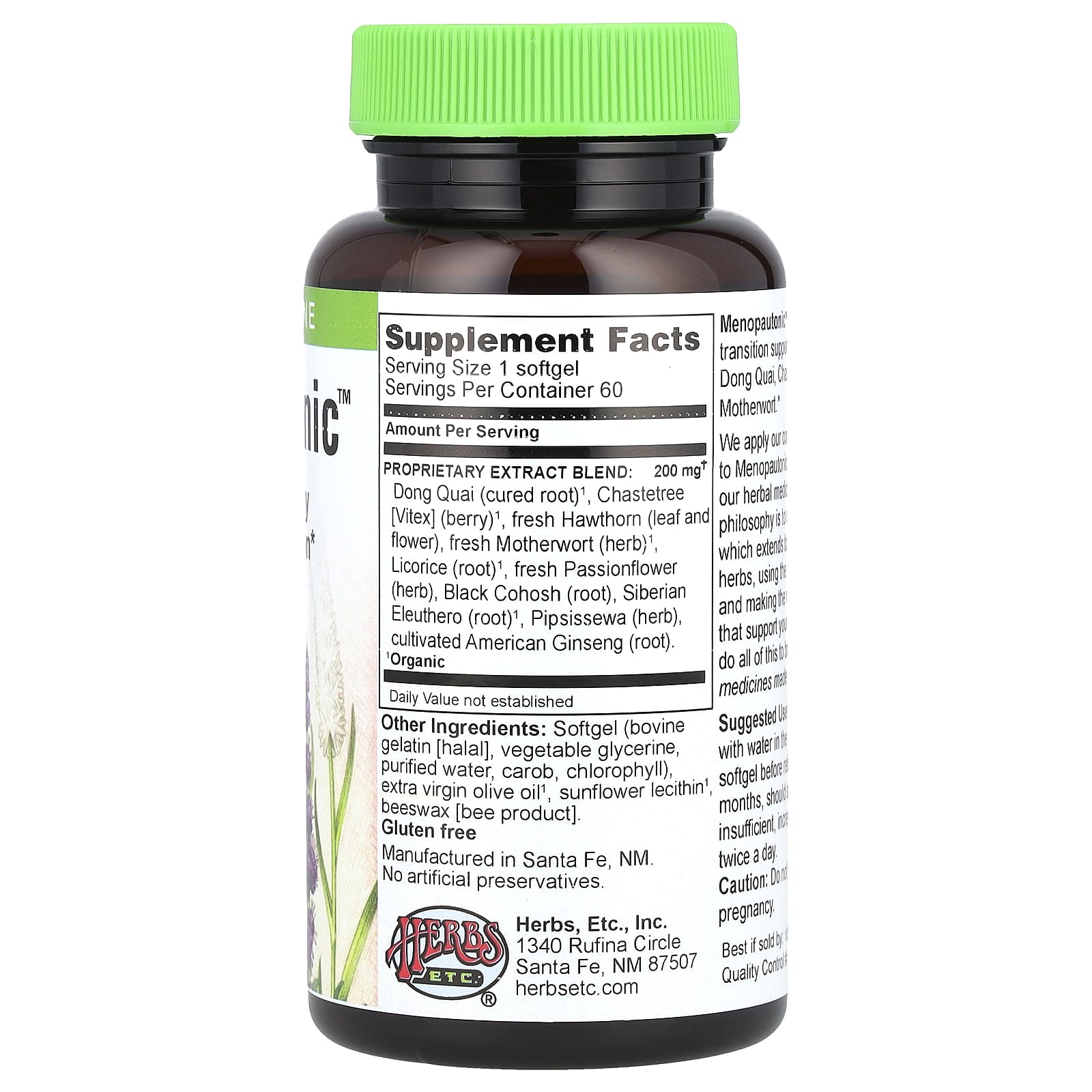 Menopautonic Herbal Supplement for Hormonal Balance - 60 Softgels - Image 2