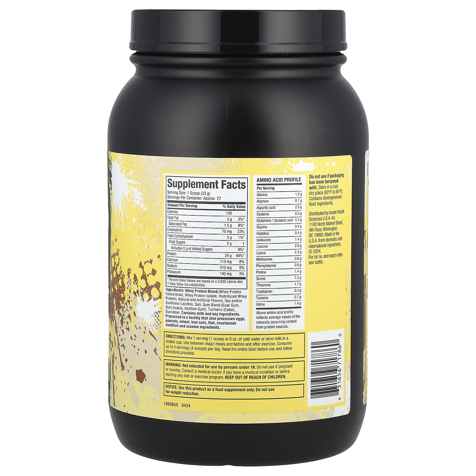 MuscleTech, Nitro-Tech® Whey Gold, Banana Cream, 2 lbs (907 g) - Image 2