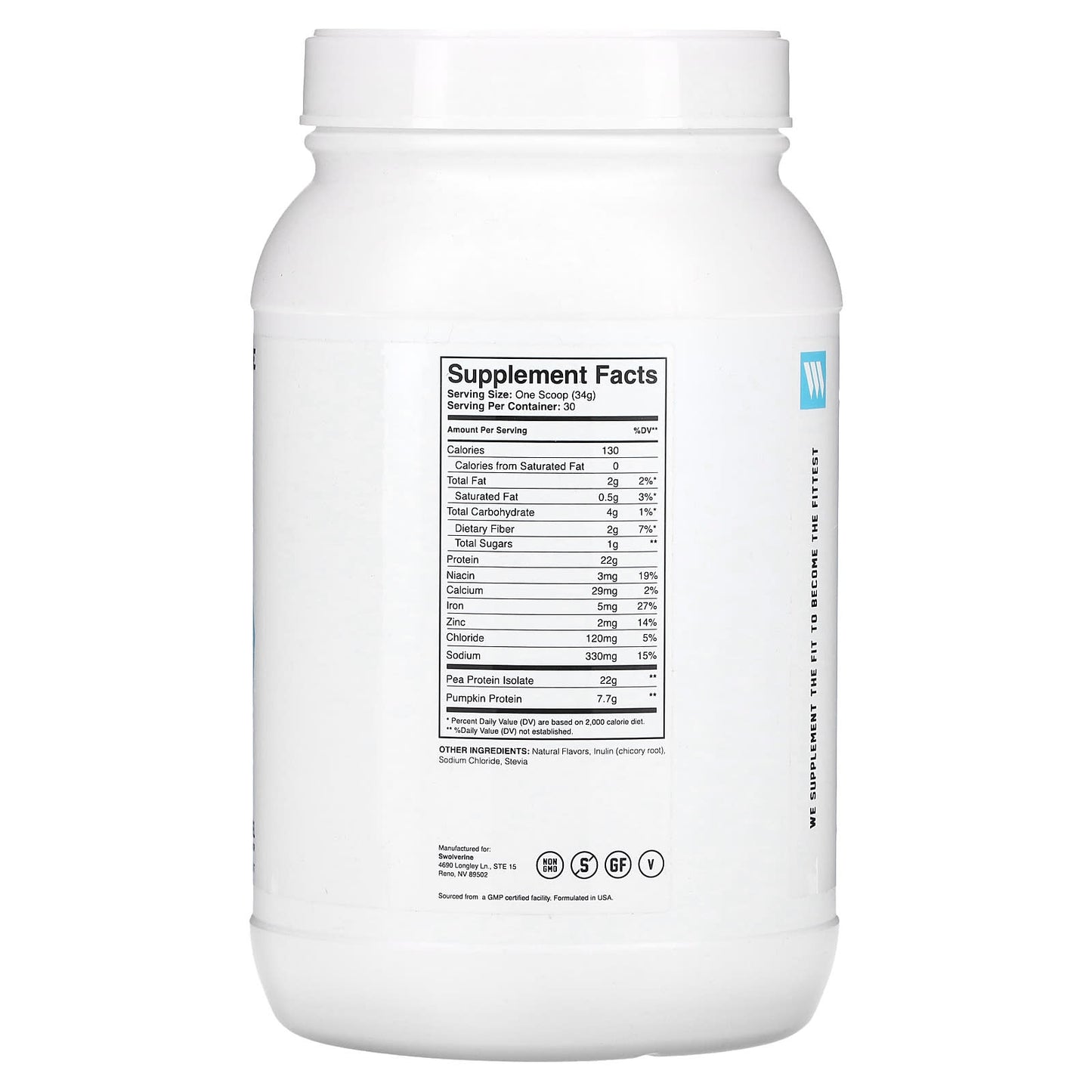 Swolverine, Plant Protein, Salted Caramel, 2.24 lb (1,020 g) - Image 2