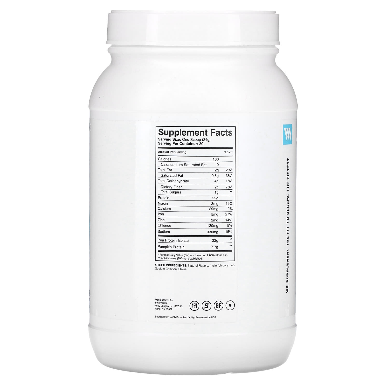 Swolverine, Plant Protein, Salted Caramel, 2.24 lb (1,020 g) - Image 2