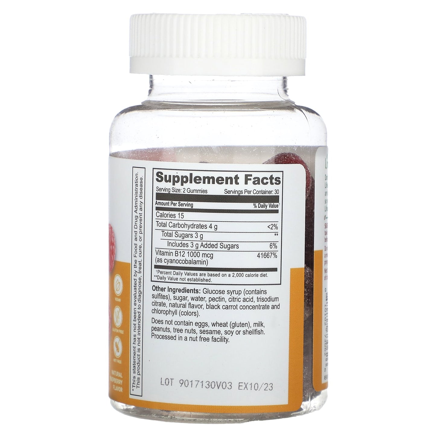 Lifeable, Vitamin B12 Gummies, Natural Raspberry, 60 Gummies (500 mg per Gummy) - Image 2