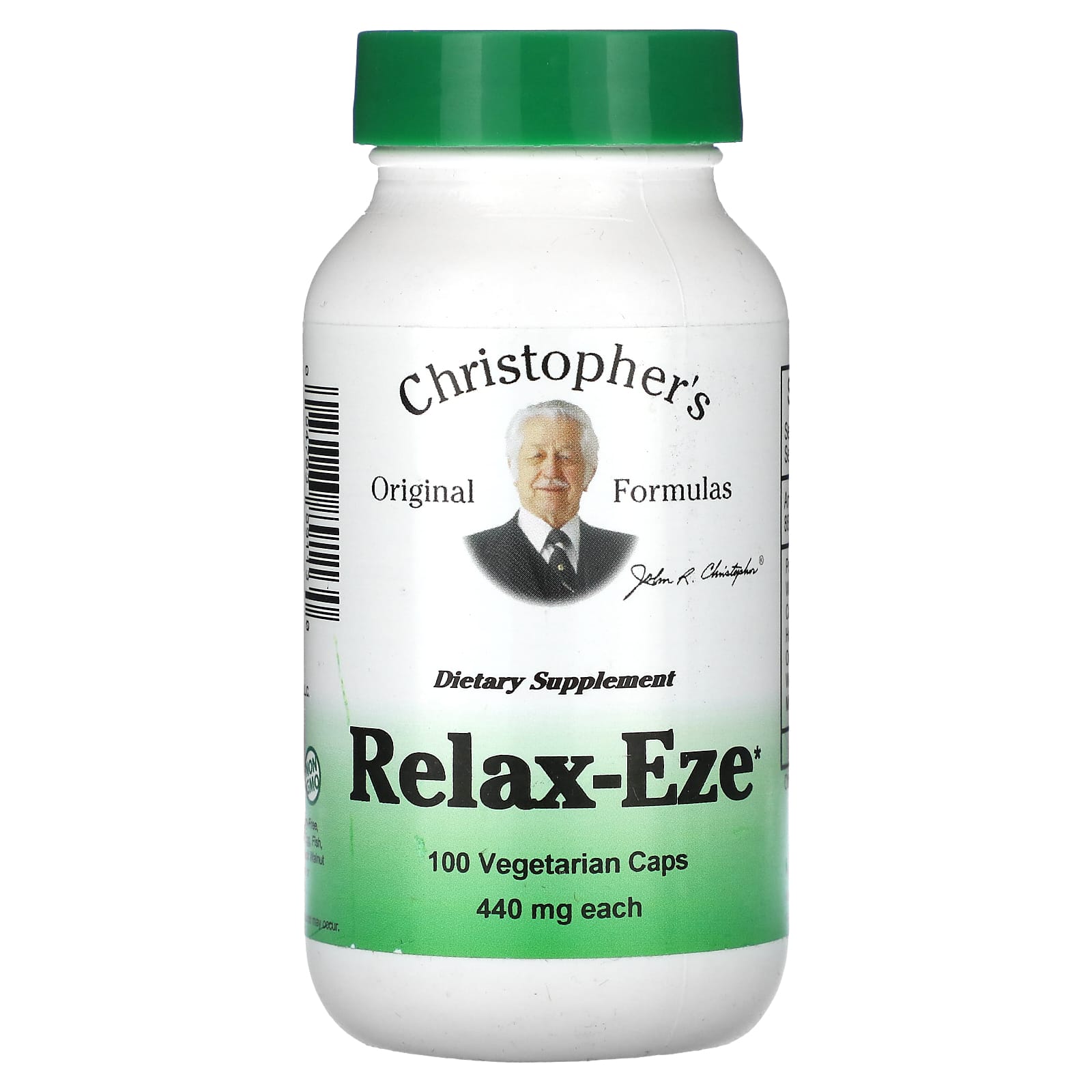 Relax-Eze by Christopher's Original Formulas, 100% Vegetarian Capsules for Stress Relief - Image 1