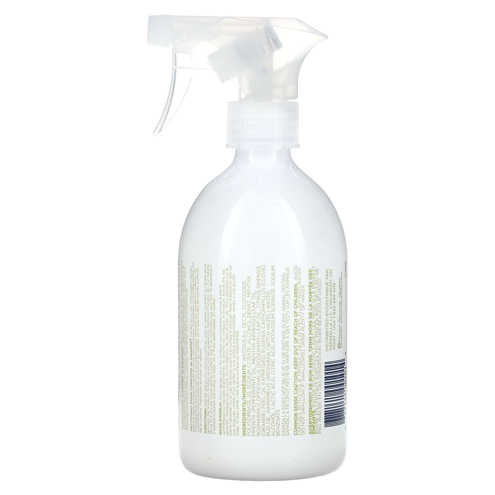 Sapadilla, Countertop Cleanser, Rosemary + Peppermint, 16 fl oz (473 ml) - Image 2