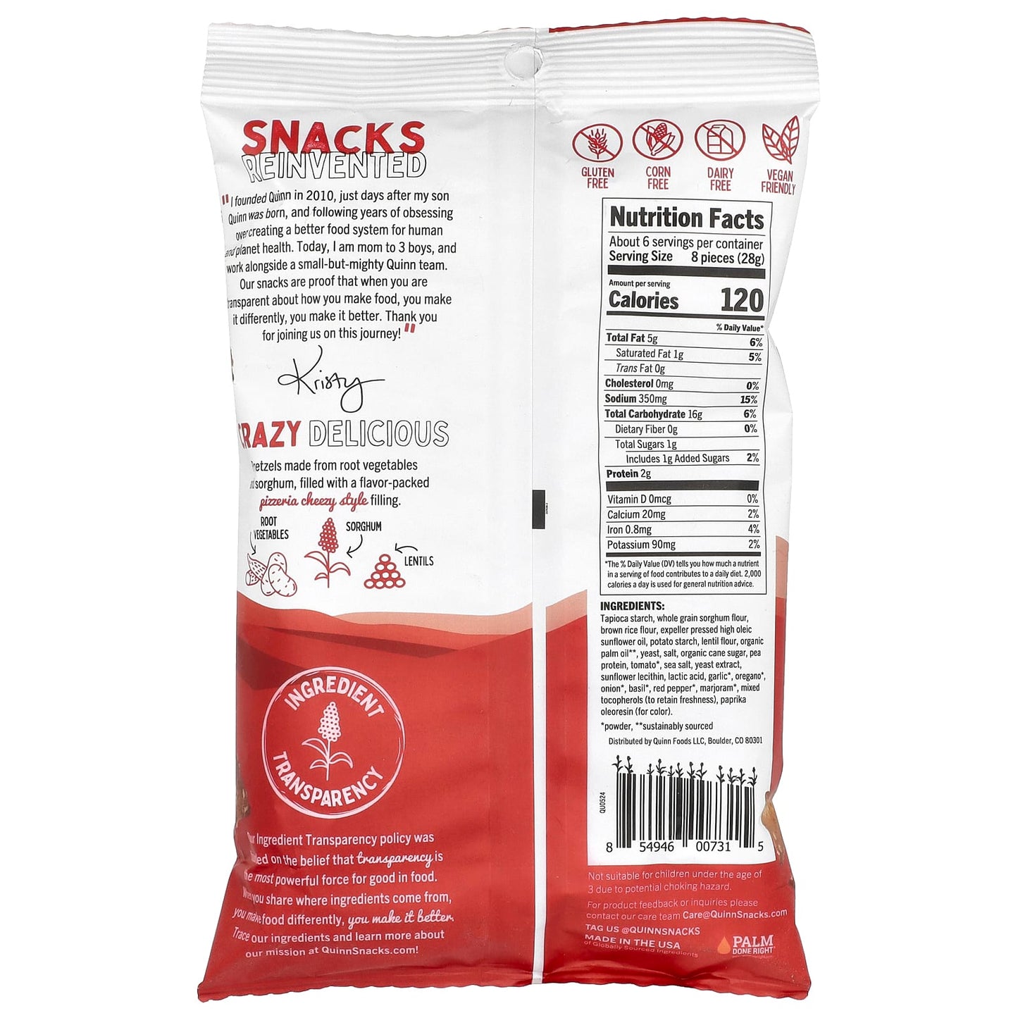Quinn Snacks, Filled Pretzel Nuggets, Pizzeria Cheezy , 5.8 oz (164 g) - Image 2