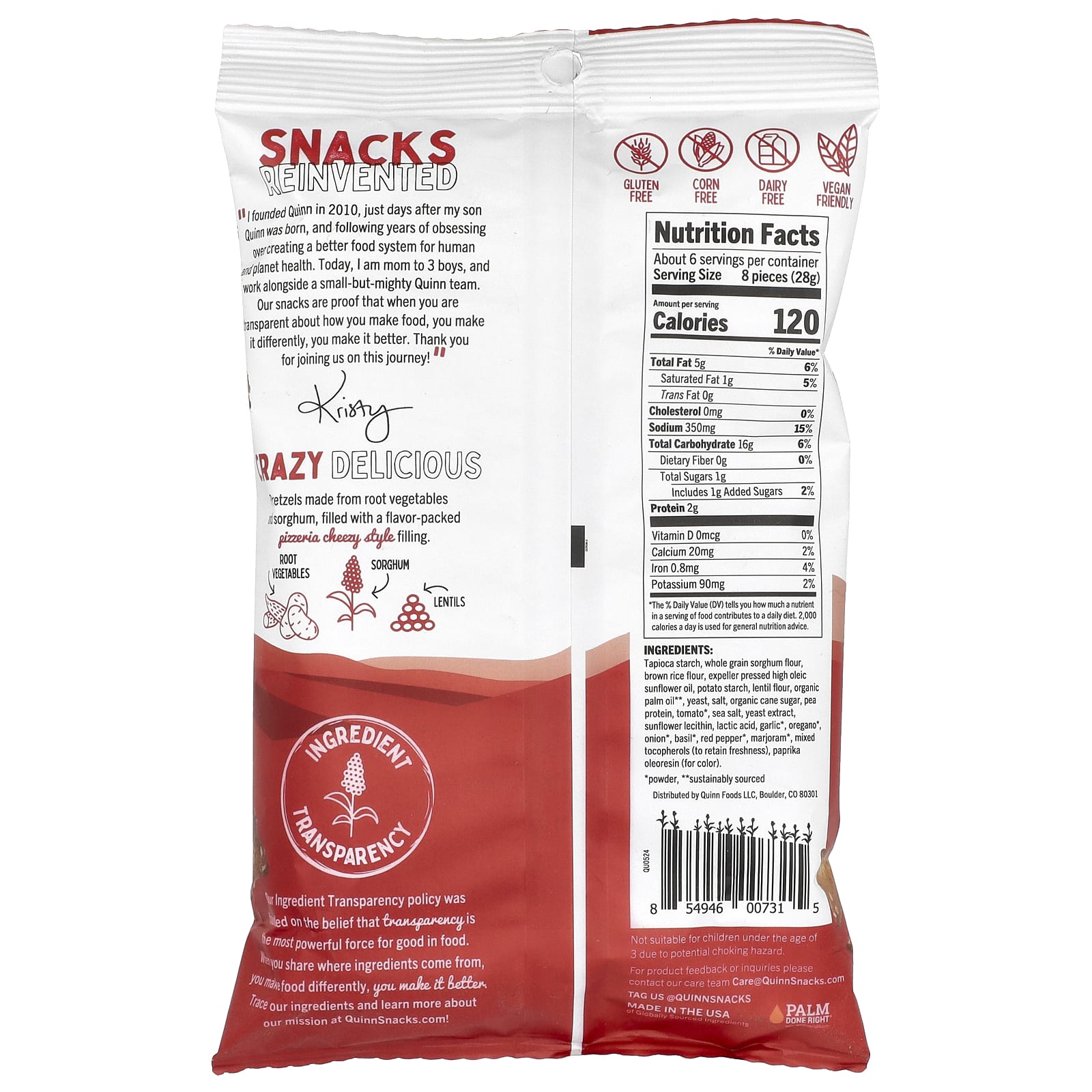 Quinn Snacks, Filled Pretzel Nuggets, Pizzeria Cheezy , 5.8 oz (164 g) - Image 2