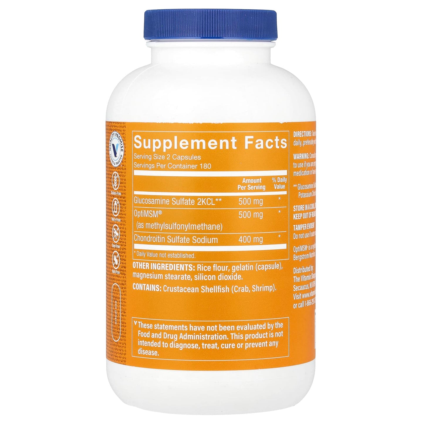 The Vitamin Shoppe, Glucosamine Chondroitin MSM, 360 Capsules - Image 2