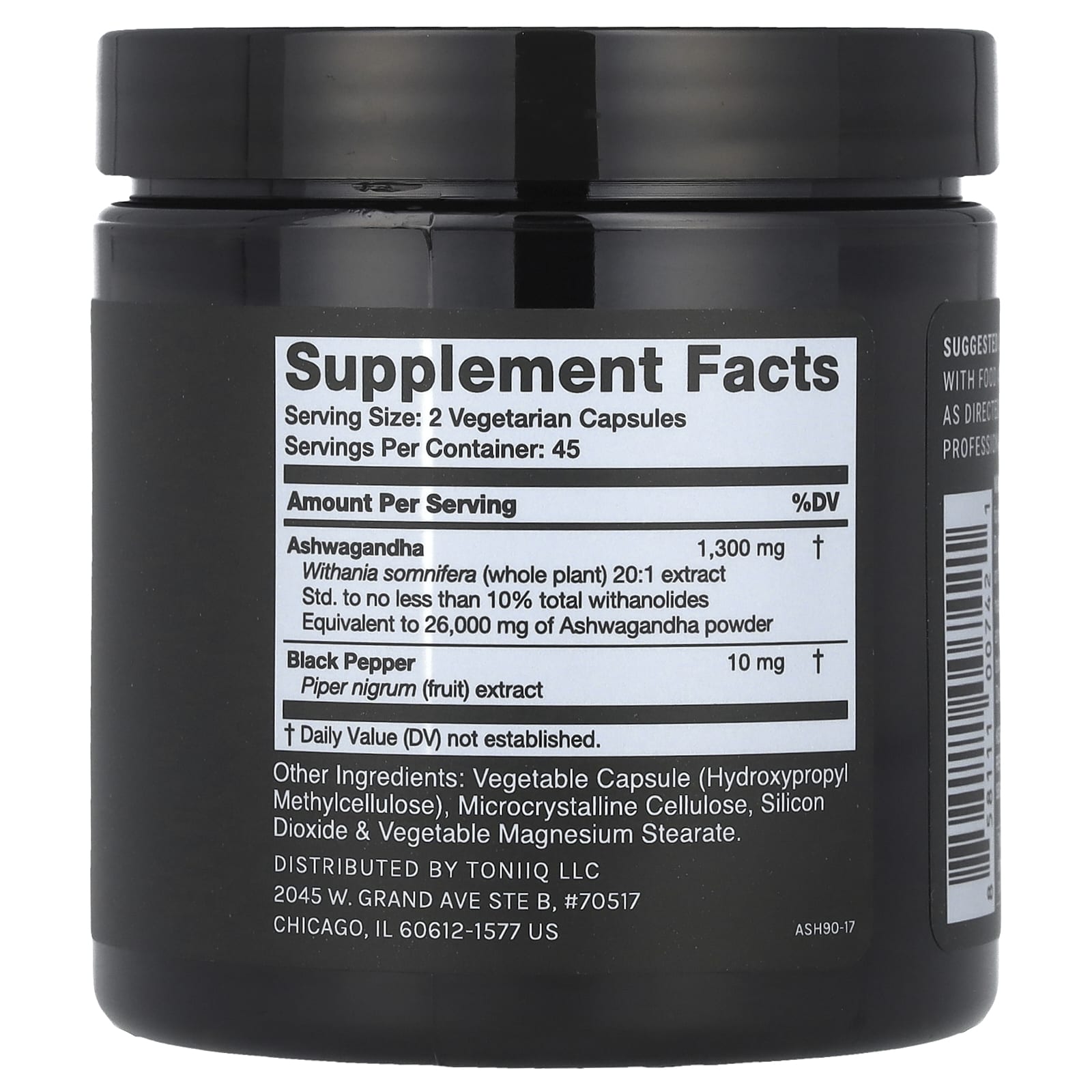 Toniiq, Ashwagandha , 90 Capsules - Image 2