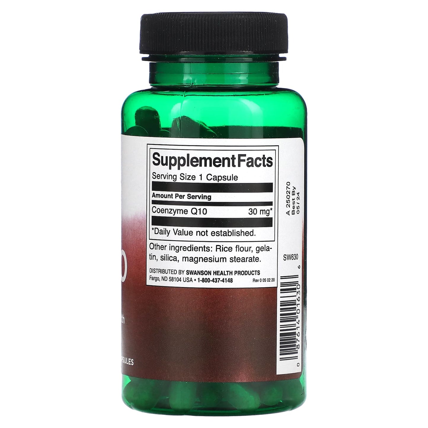 Swanson, CoQ10, 30 mg, 120 Capsules - Image 2