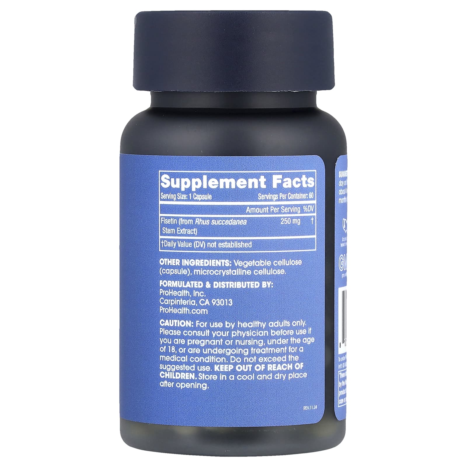 ProHealth Longevity, Pure Fisetin, 60 Capsules (250 mg per capsule) - Image 2