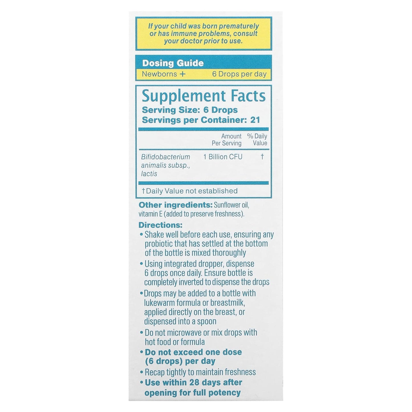 Infants' Mylicon, Daily Probiotic Drops, Newborns+, 0.28 fl oz (8 ml) - Image 2