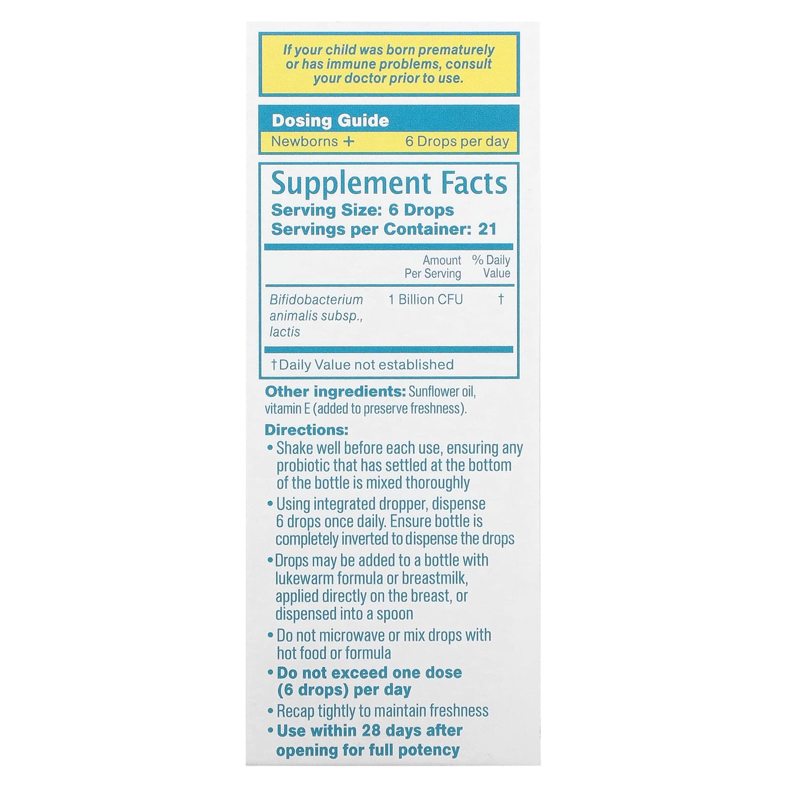 Infants' Mylicon, Daily Probiotic Drops, Newborns+, 0.28 fl oz (8 ml) - Image 2