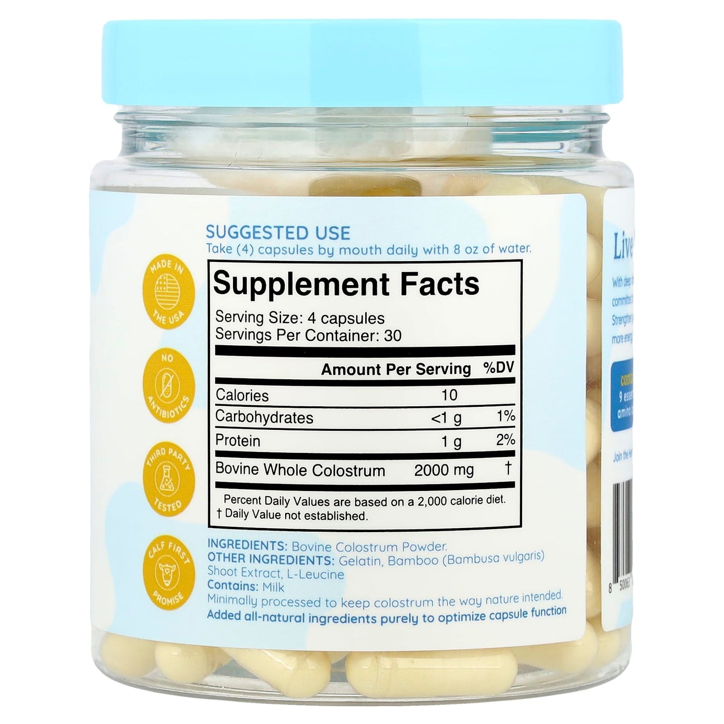 Wondercow, Colostrum , 120 Capsules - Image 2
