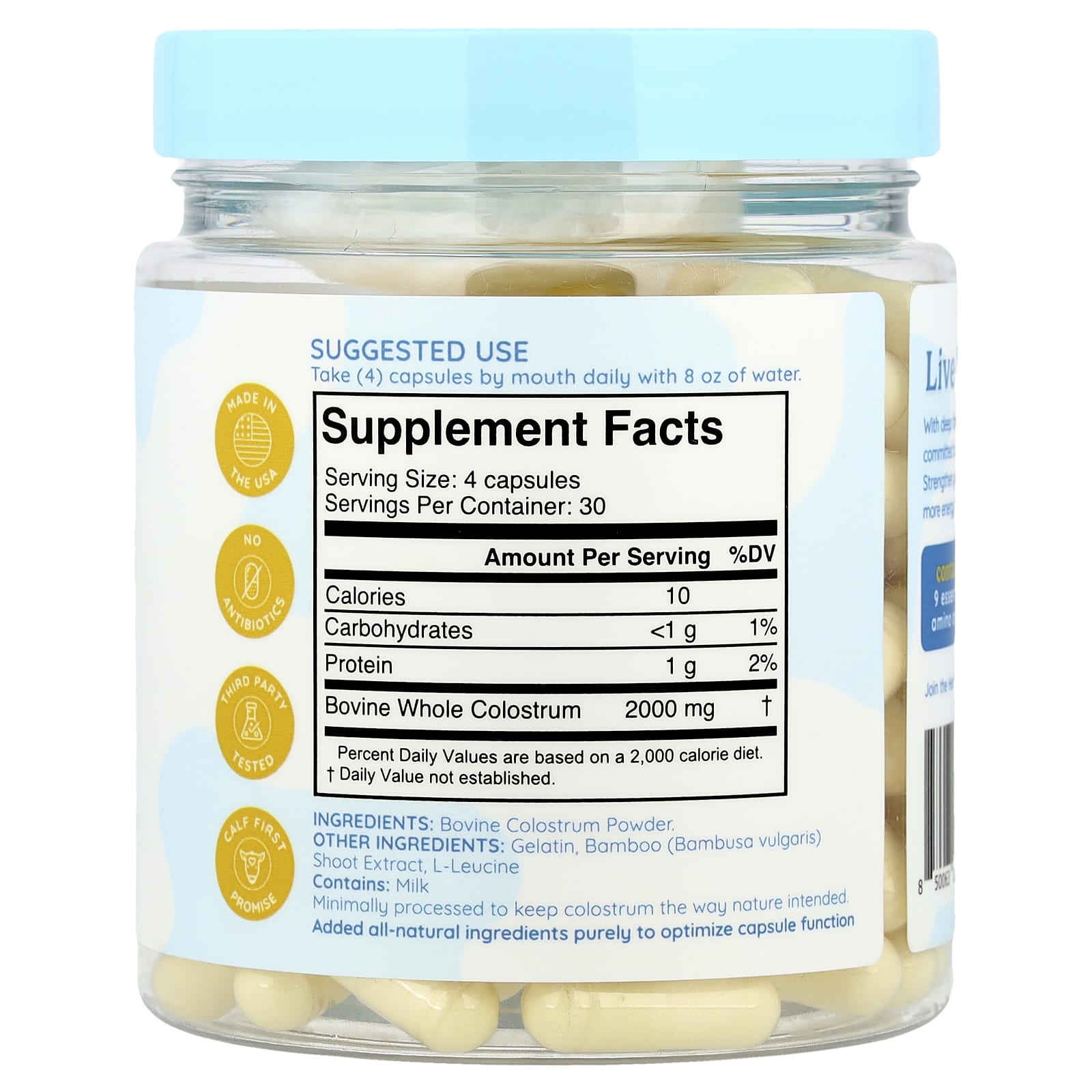 Wondercow, Colostrum , 120 Capsules - Image 2