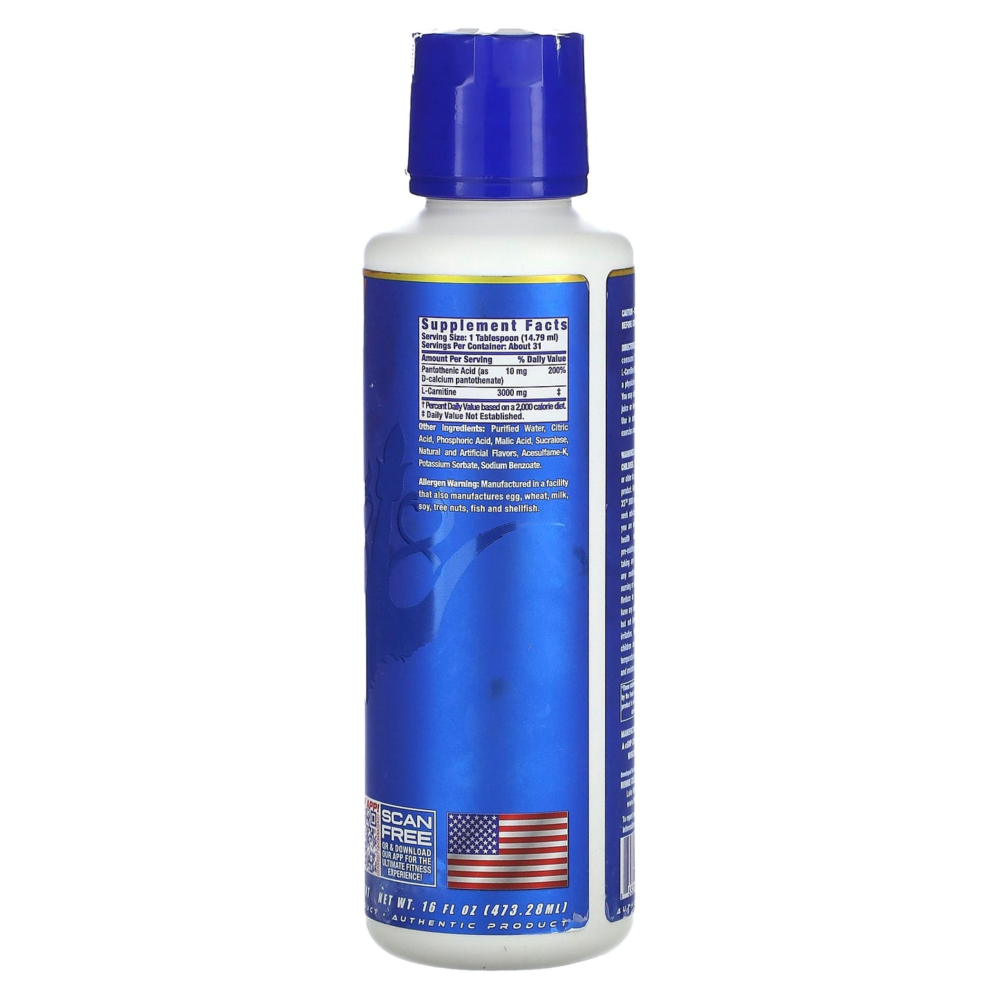 Ronnie Coleman, Vita Edition, L-Carnitine XS 3000, Orange Smash, 16 fl oz (473.28 ml) - Image 2