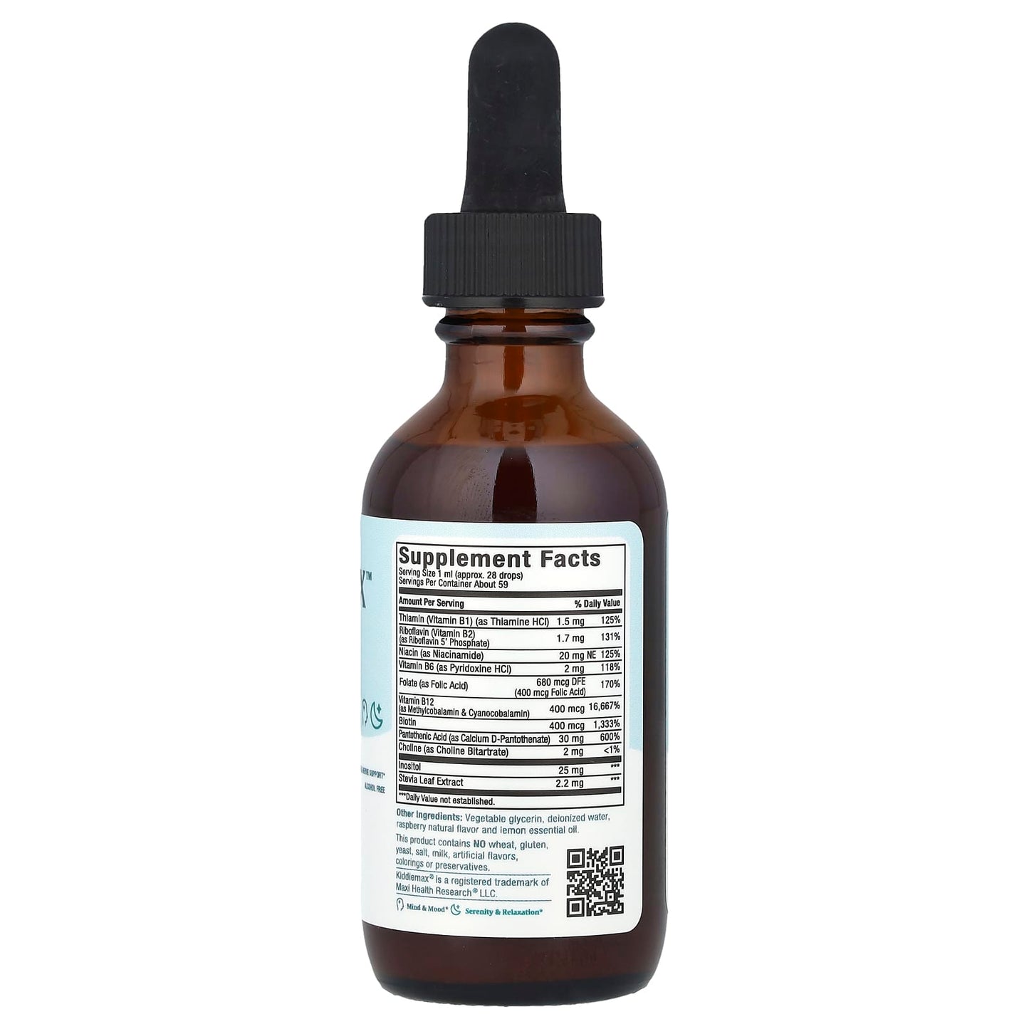 Maxi Health, KiddieMax® Liquid B-Complex™, Natural Berry, 2 fl oz (59 ml) - Image 2