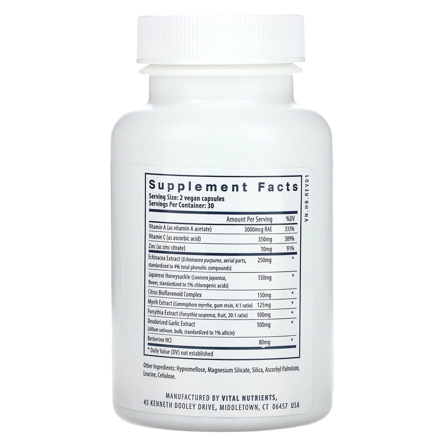 Vital Nutrients, Herbal Biotic, 60 Vegan Capsules - Image 2