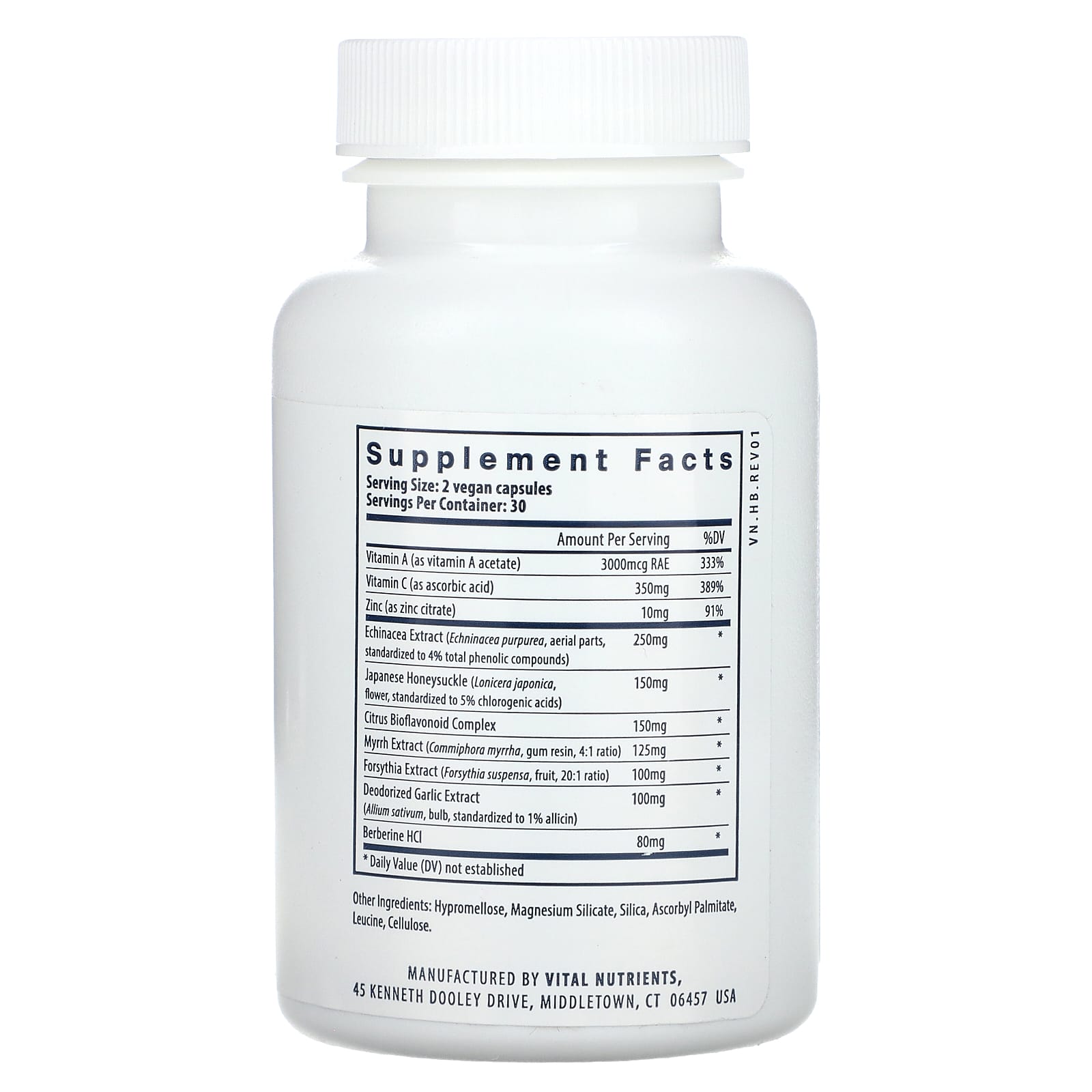 Vital Nutrients, Herbal Biotic, 60 Vegan Capsules - Image 2