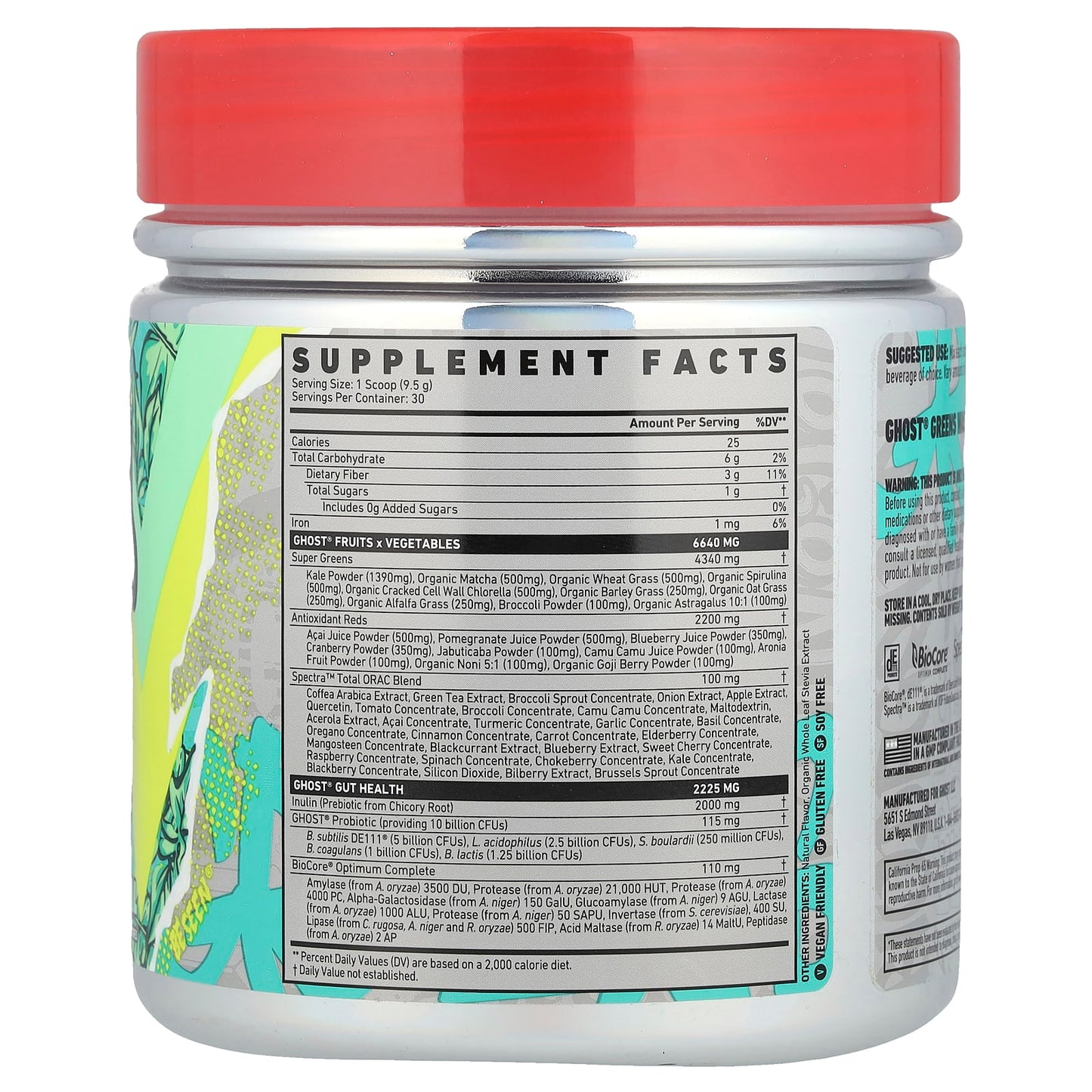 Ghost Greens Superfood Supplement for Optimum Digestive Health - 10 oz (285g) - Image 2