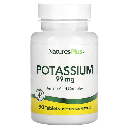 NaturesPlus, Potassium, 99 mg, 90 Tablets - Image 1