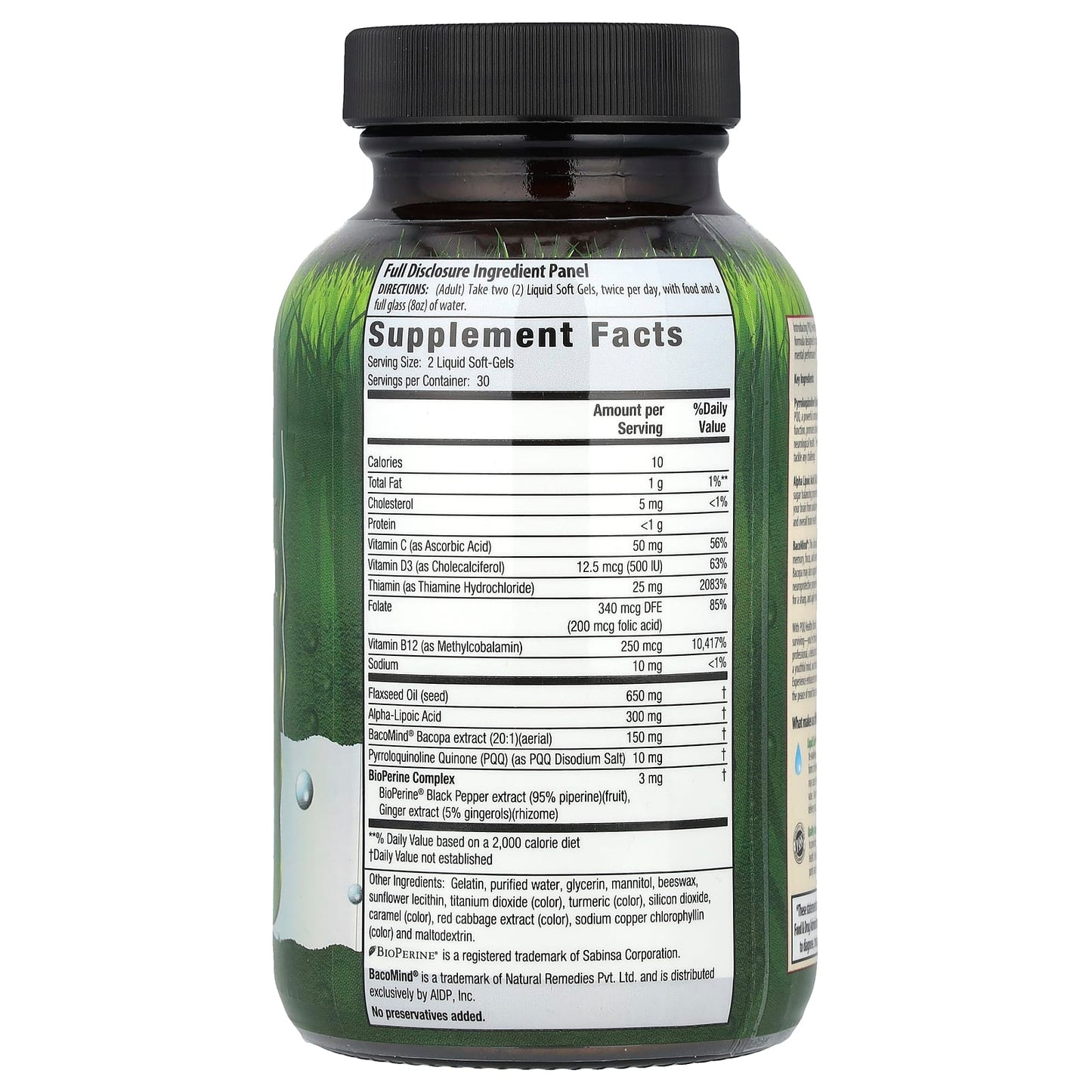 Irwin Naturals PQQ Brain Health Supplement with ALA & BacoMind - Image 2