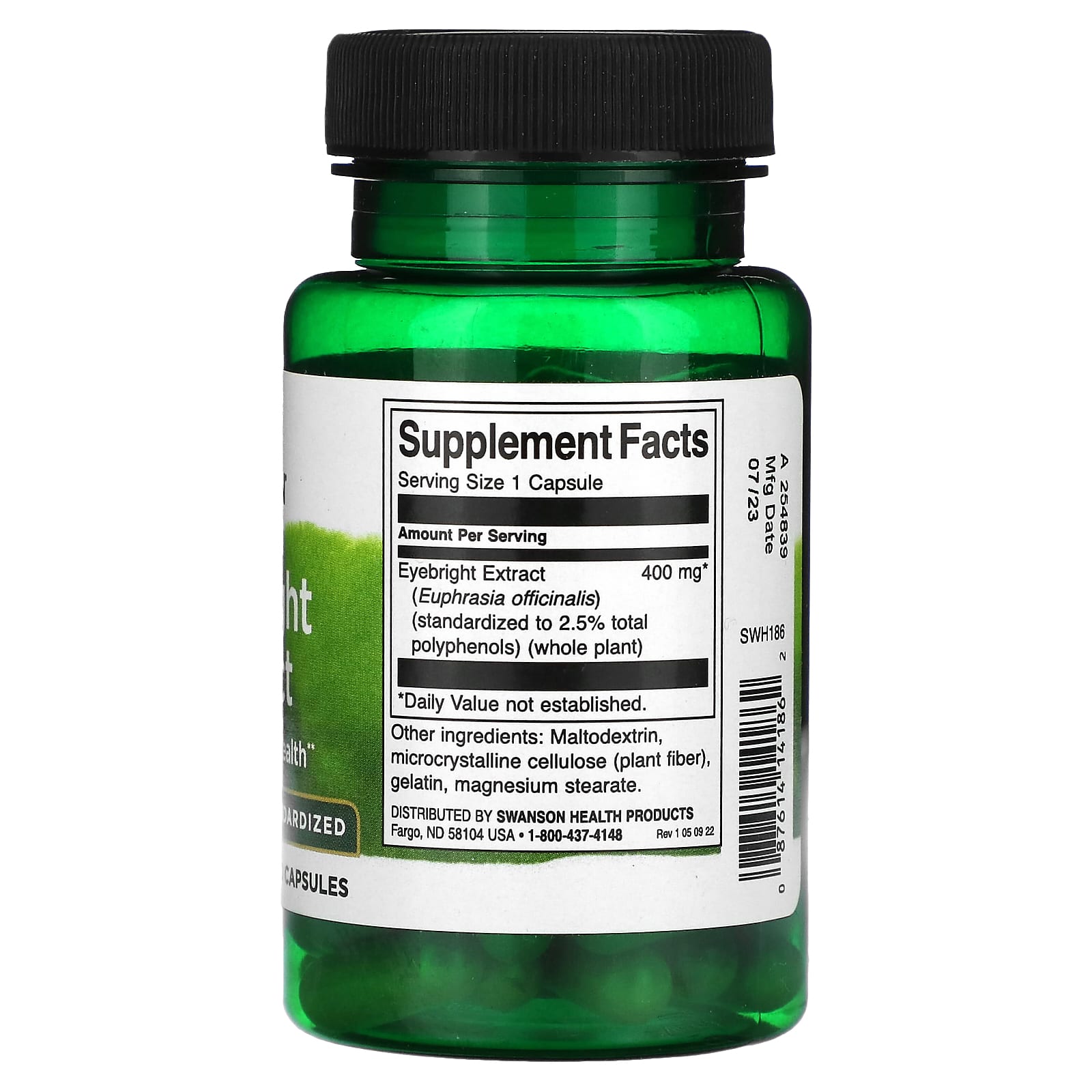 Swanson, Eyebright Extract, 400 mg, 60 Capsules - Image 2