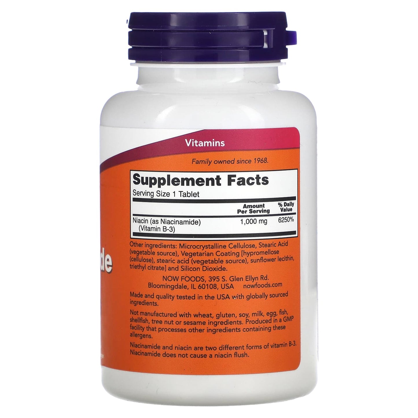 NOW Foods, Niacinamide, 1,000 mg, 90 Tablets - Image 2