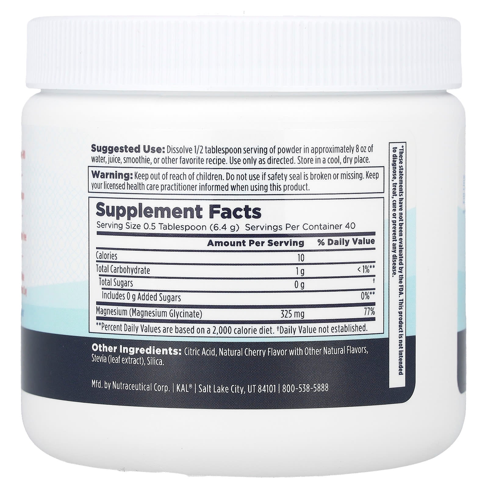 KAL, Calming Magnesium Powder, Cherry, 9 oz (256 g) - Image 2
