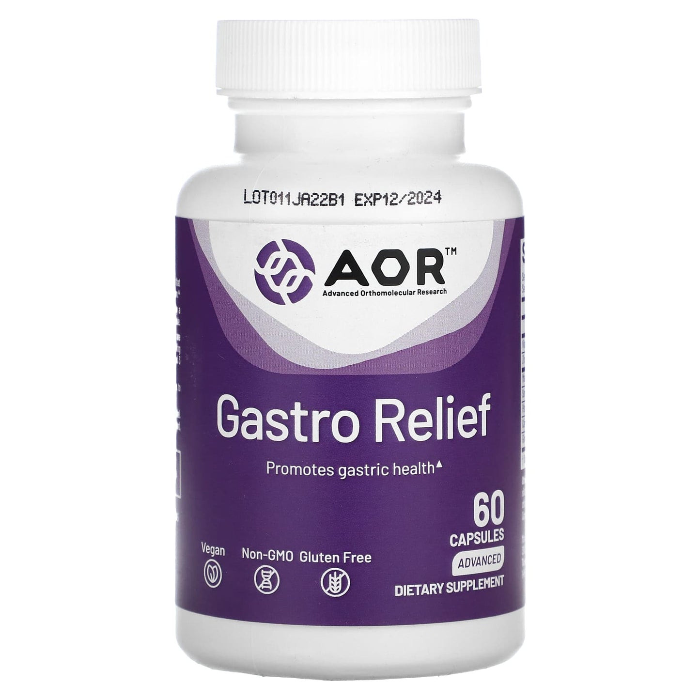 AOR Gastro Relief, Advanced Gastric Health Supplement, 60 Capsules - Image 1