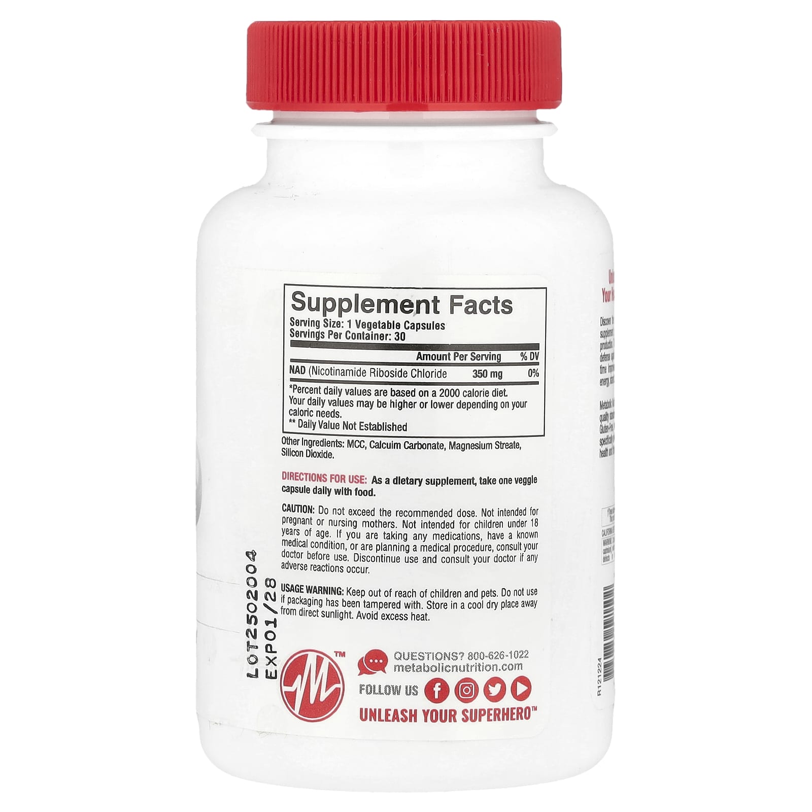 Metabolic Nutrition, NAD MAX™ , Anti-Aging Cellular Rejuvenator, 30 Capsules - Image 2