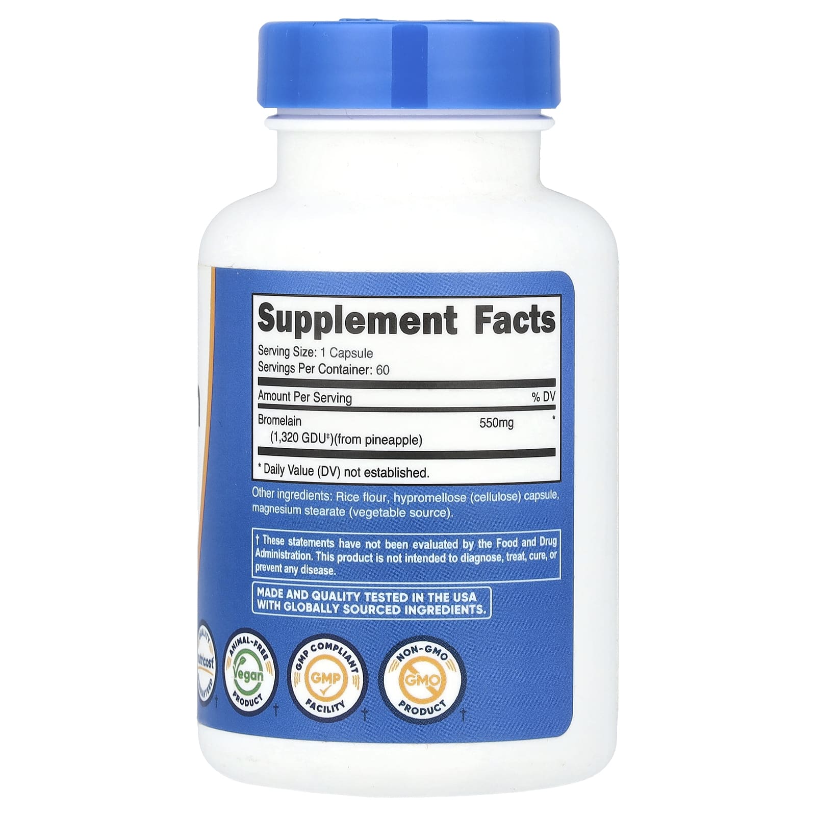 Nutricost, Bromelain, 550 mg , 60 Capsules - Image 2