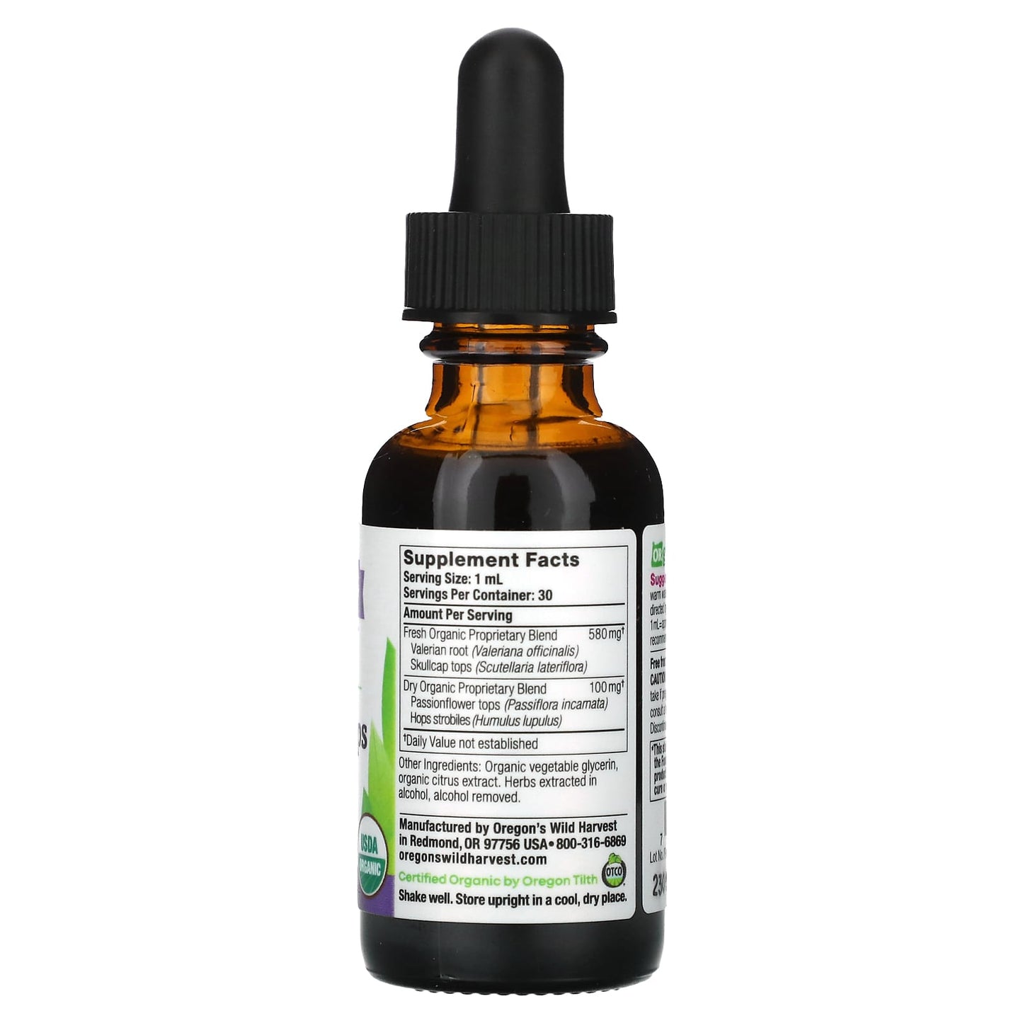 Oregon's Wild Harvest, Organic Valerian Hops, 1 fl oz (30 ml) - Image 2