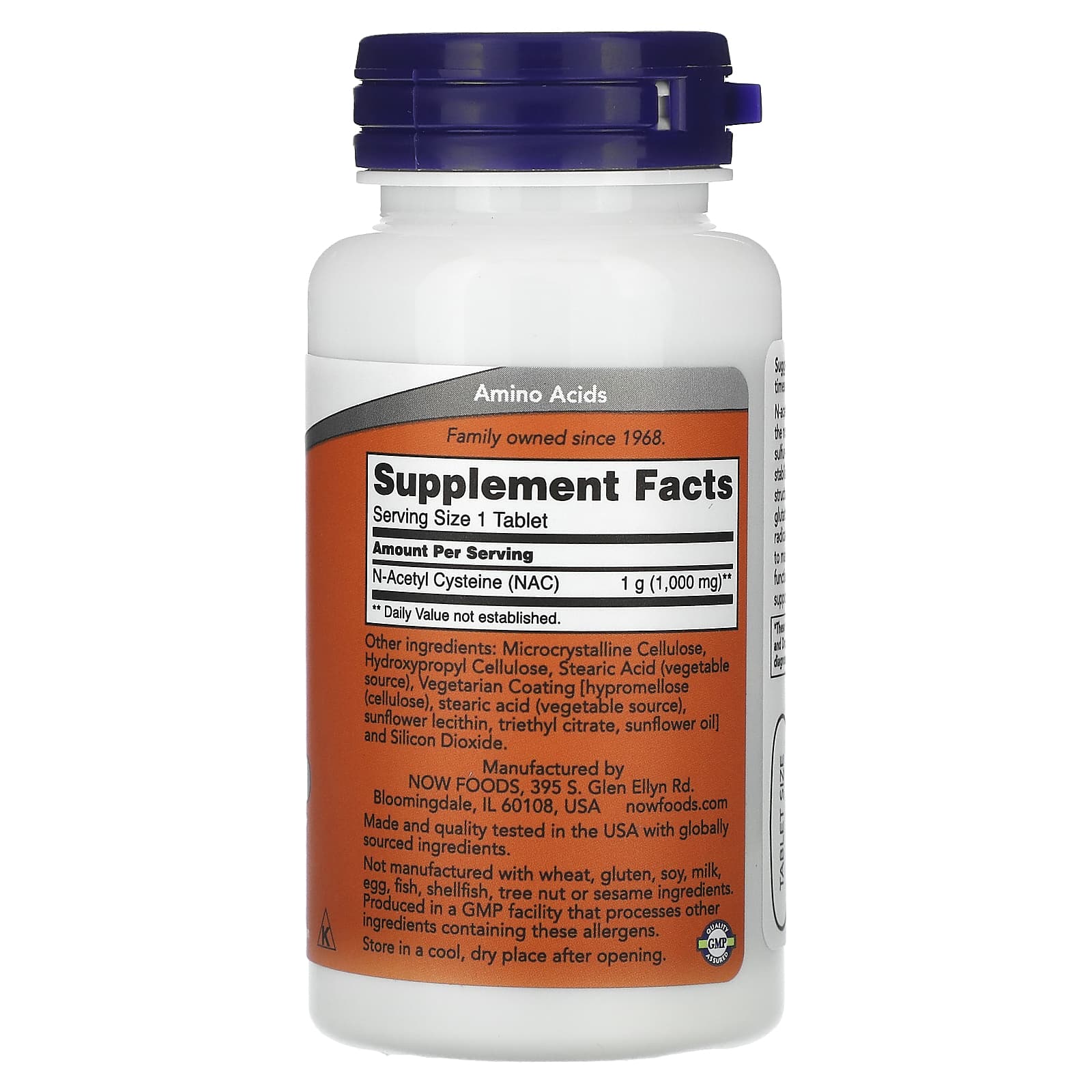 NOW Foods, NAC, 1,000 mg, 60 Tablets - Image 2
