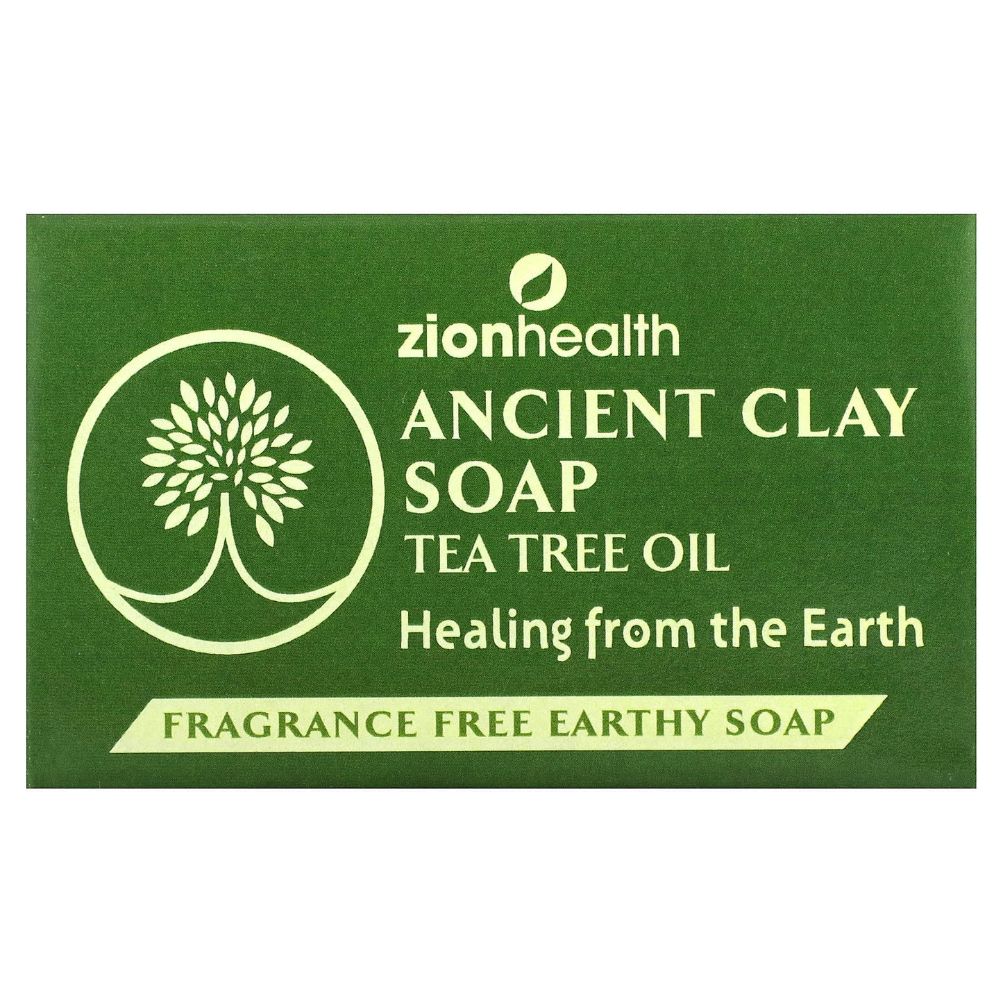 Zion Health, Ancient Clay Bar Soap with Tea Tree Oil, Fragrance Free, 6 oz (170 g) - Image 1