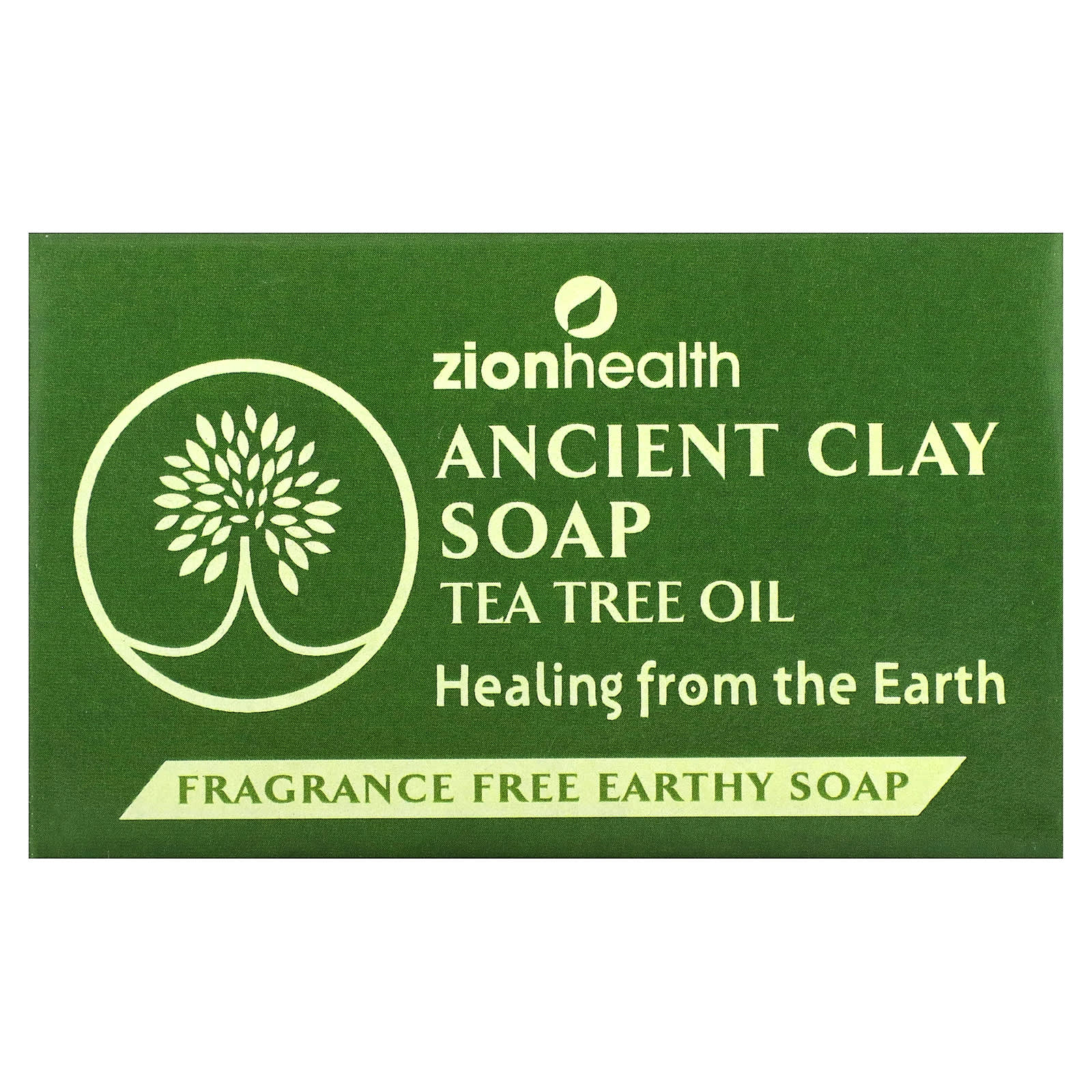 Zion Health, Ancient Clay Bar Soap with Tea Tree Oil, Fragrance Free, 6 oz (170 g) - Image 1