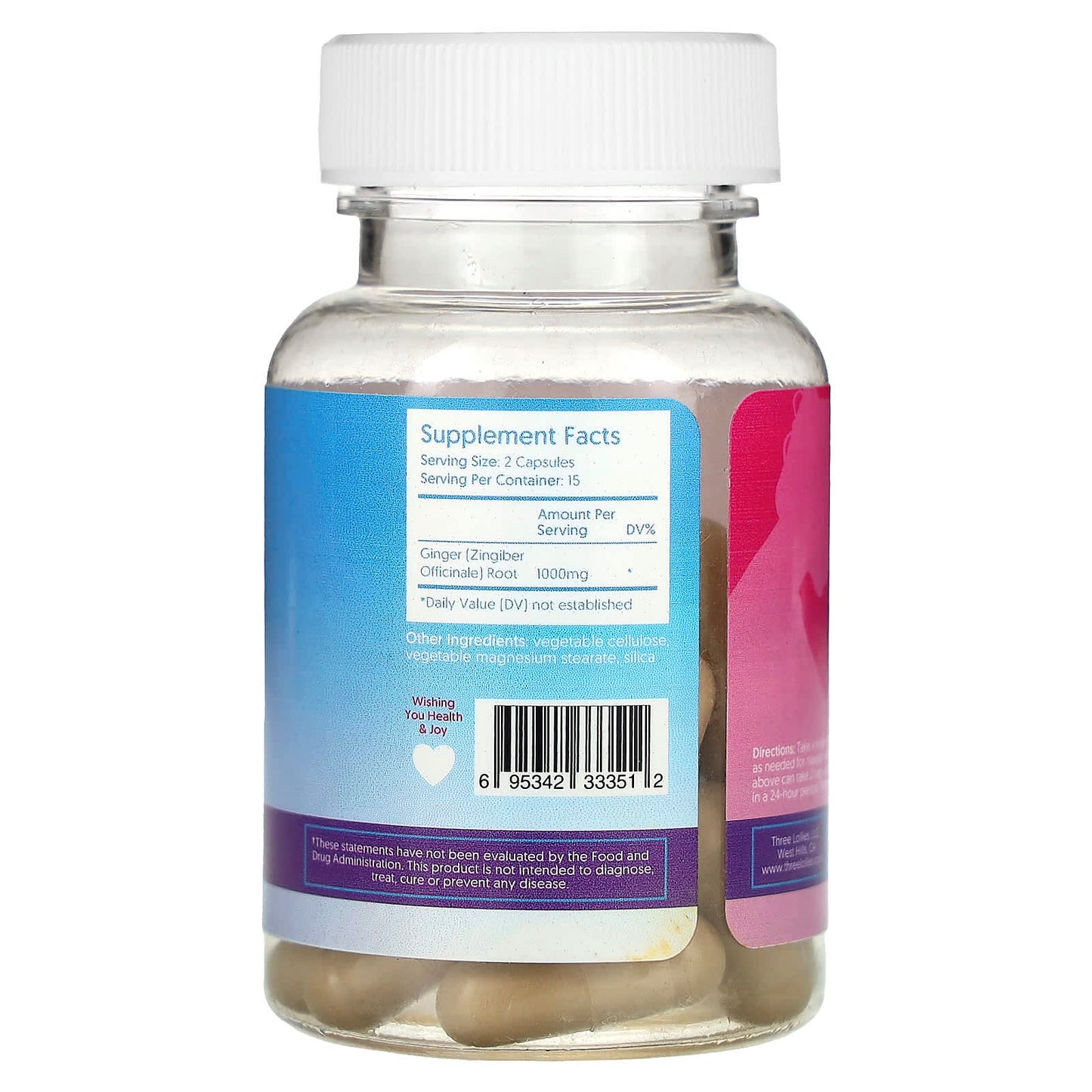 Preggie, Natural Ginger, 30 Capsules (500 mg per Capsule) - Image 2