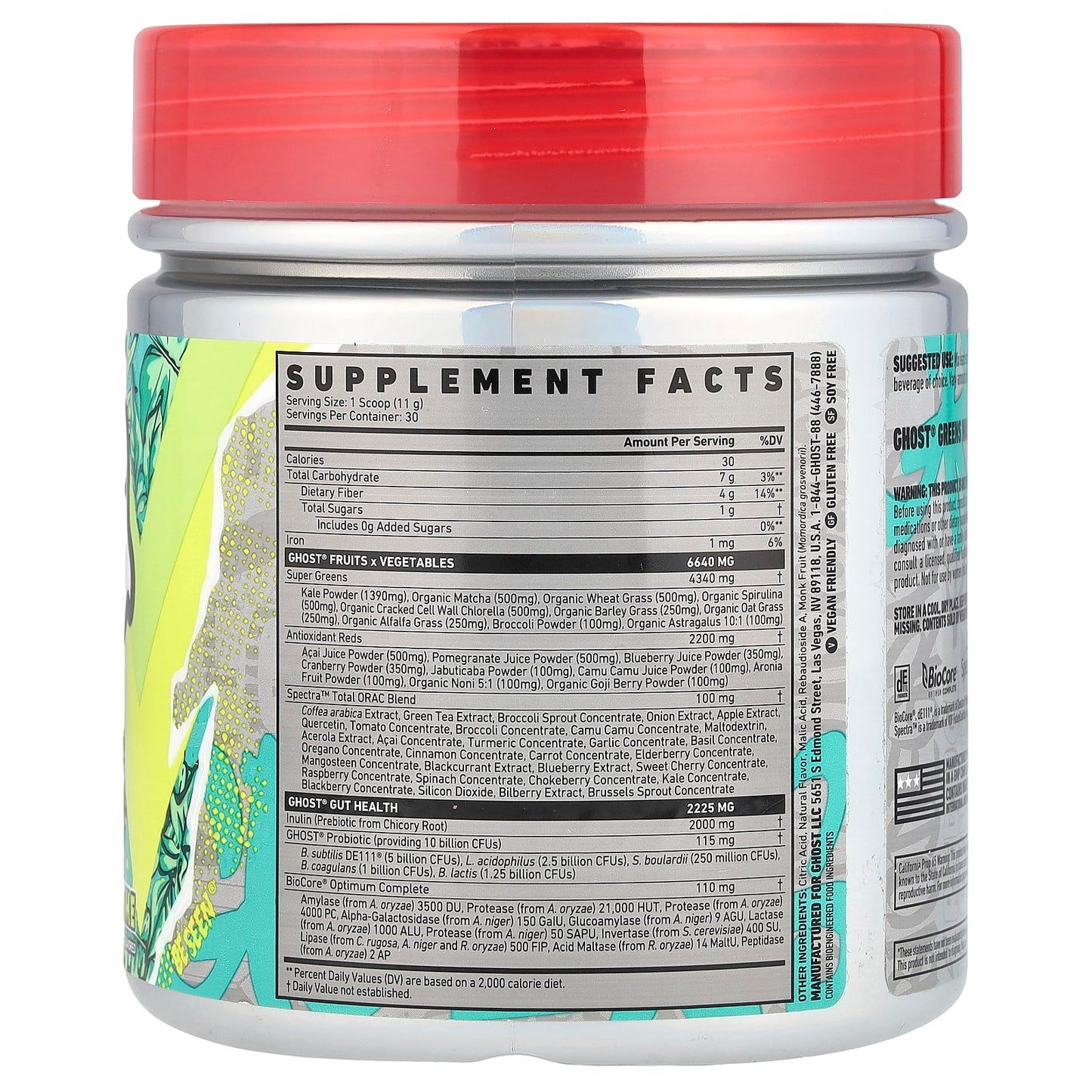 Ghost Greens Superfood Supplement, 11.6 oz - Boost Energy & Immunity - Image 2