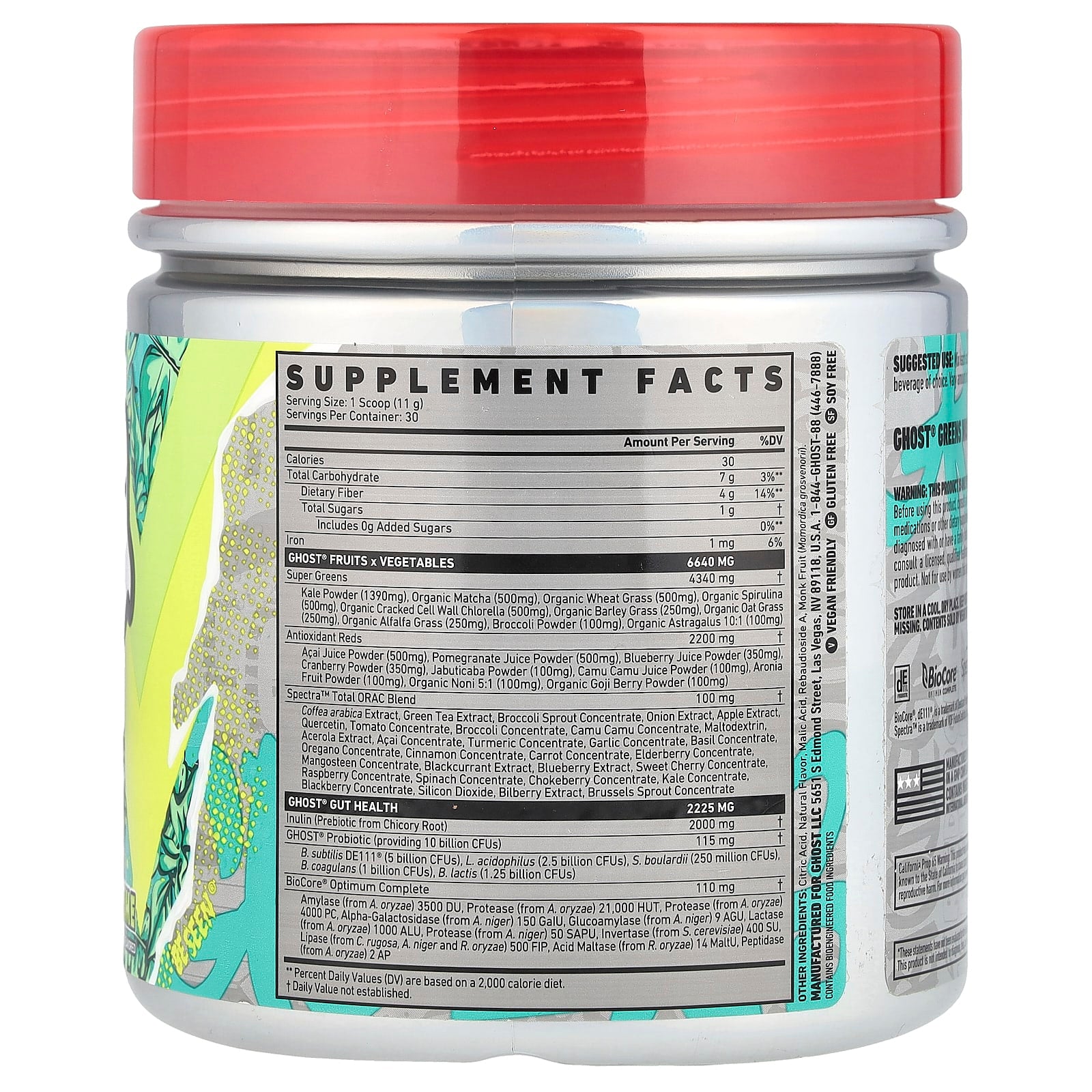 Ghost Greens Superfood Supplement, 11.6 oz - Boost Energy & Immunity - Image 2